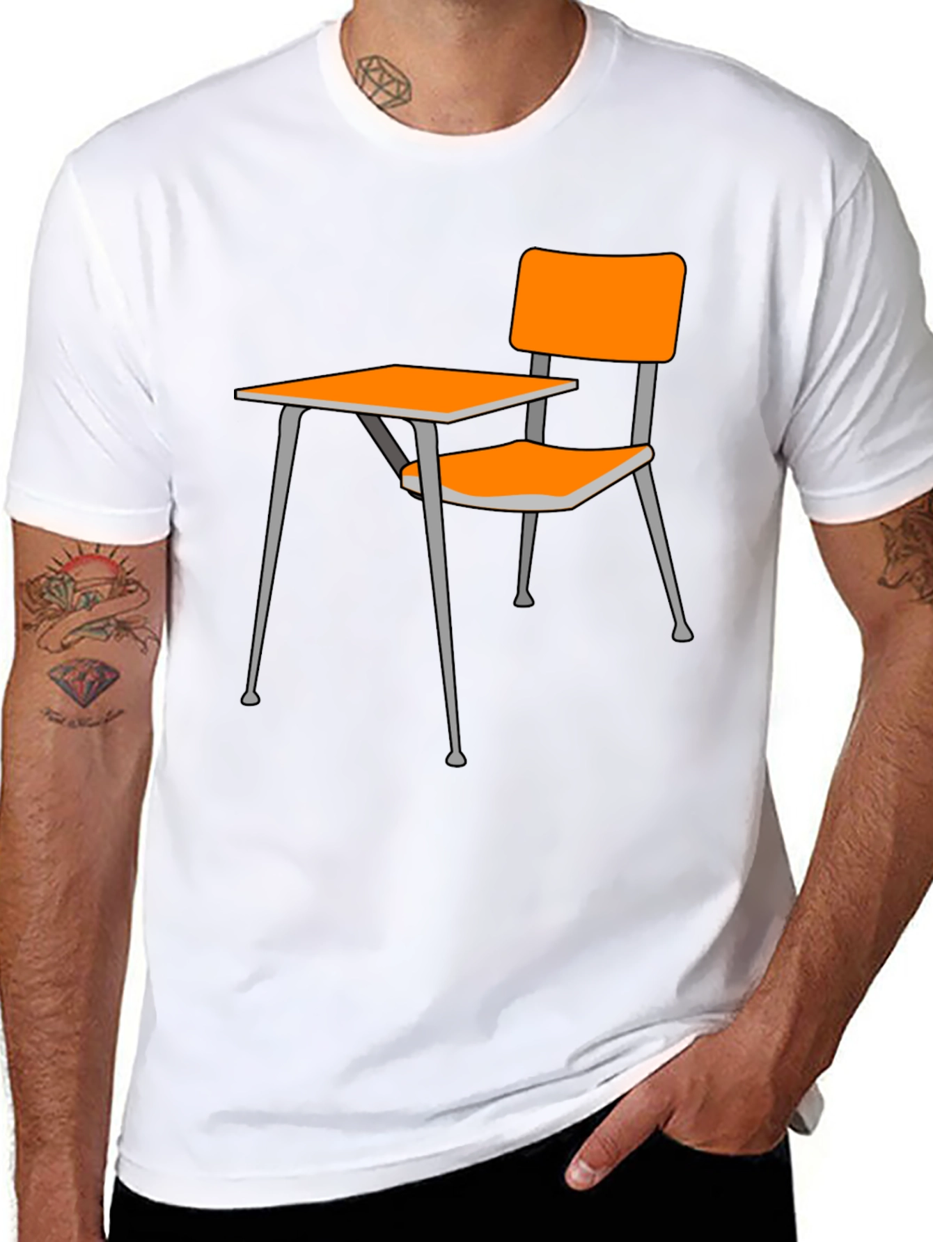 Novelty School Desk Graphic Tee - Black