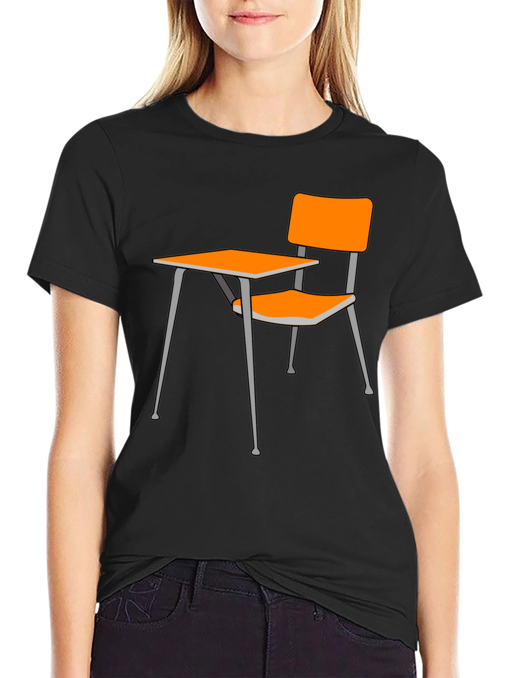 Novelty School Desk Graphic Tee - Black