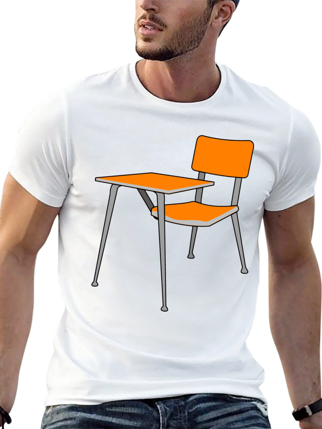 Novelty School Desk Graphic Tee - Black