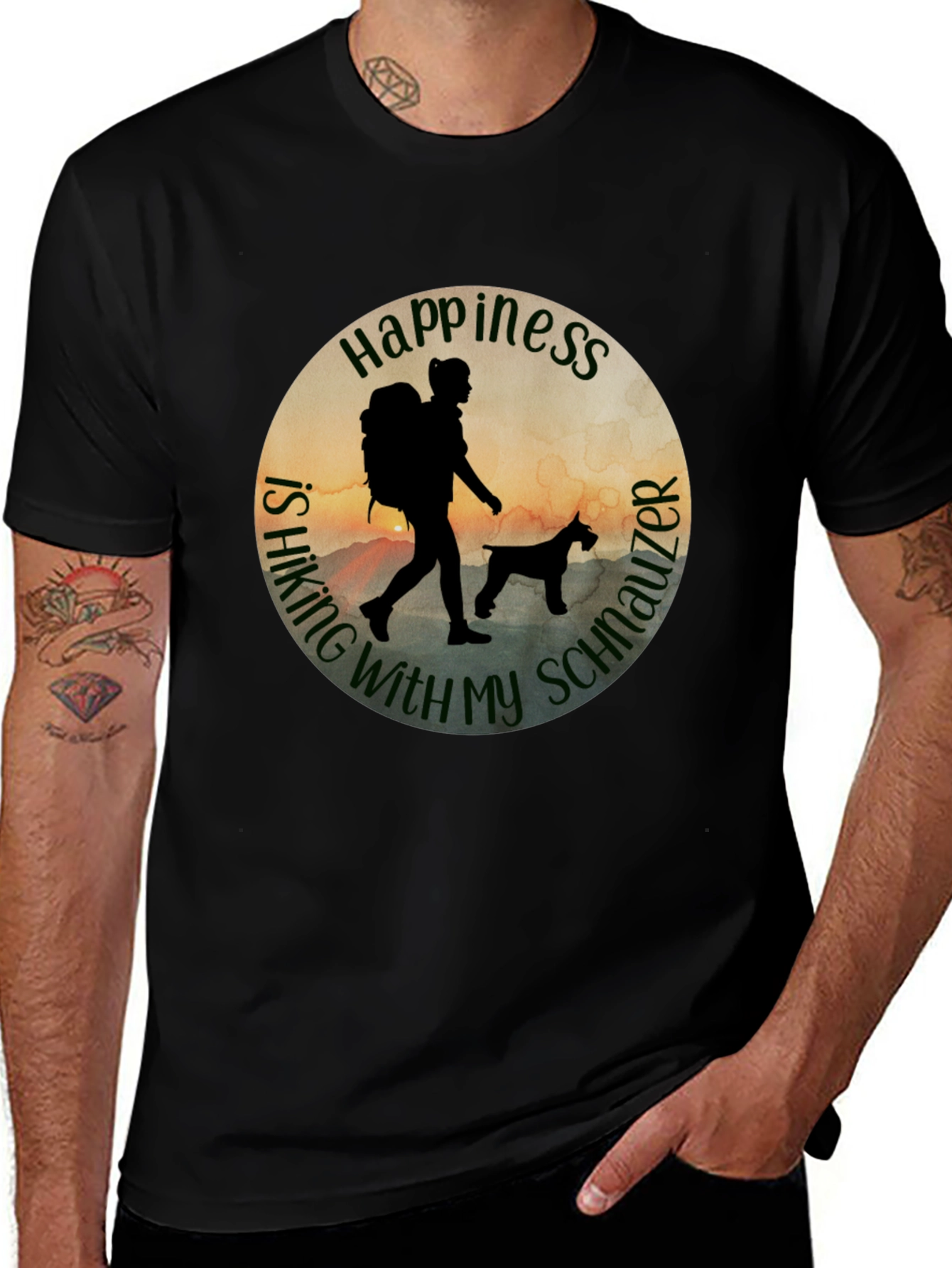 Hiking With My Schnauzer T-Shirt