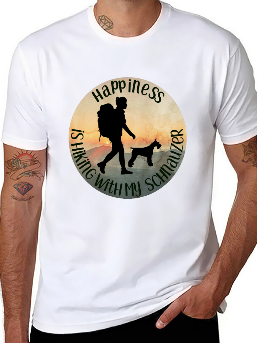 Hiking With My Schnauzer T-Shirt