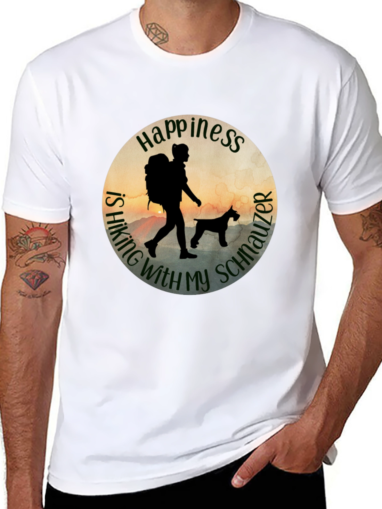Hiking With My Schnauzer T-Shirt