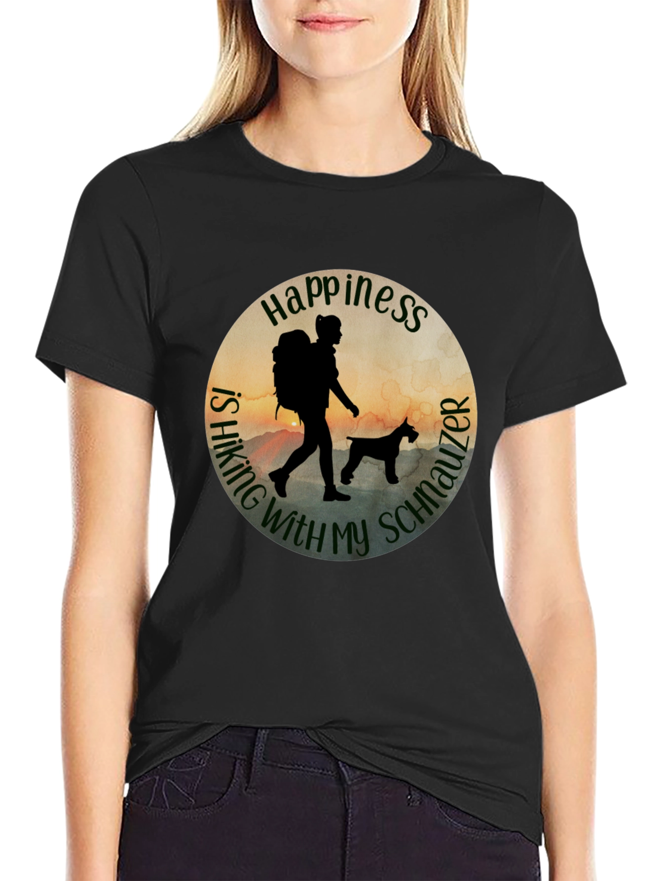 Hiking With My Schnauzer T-Shirt