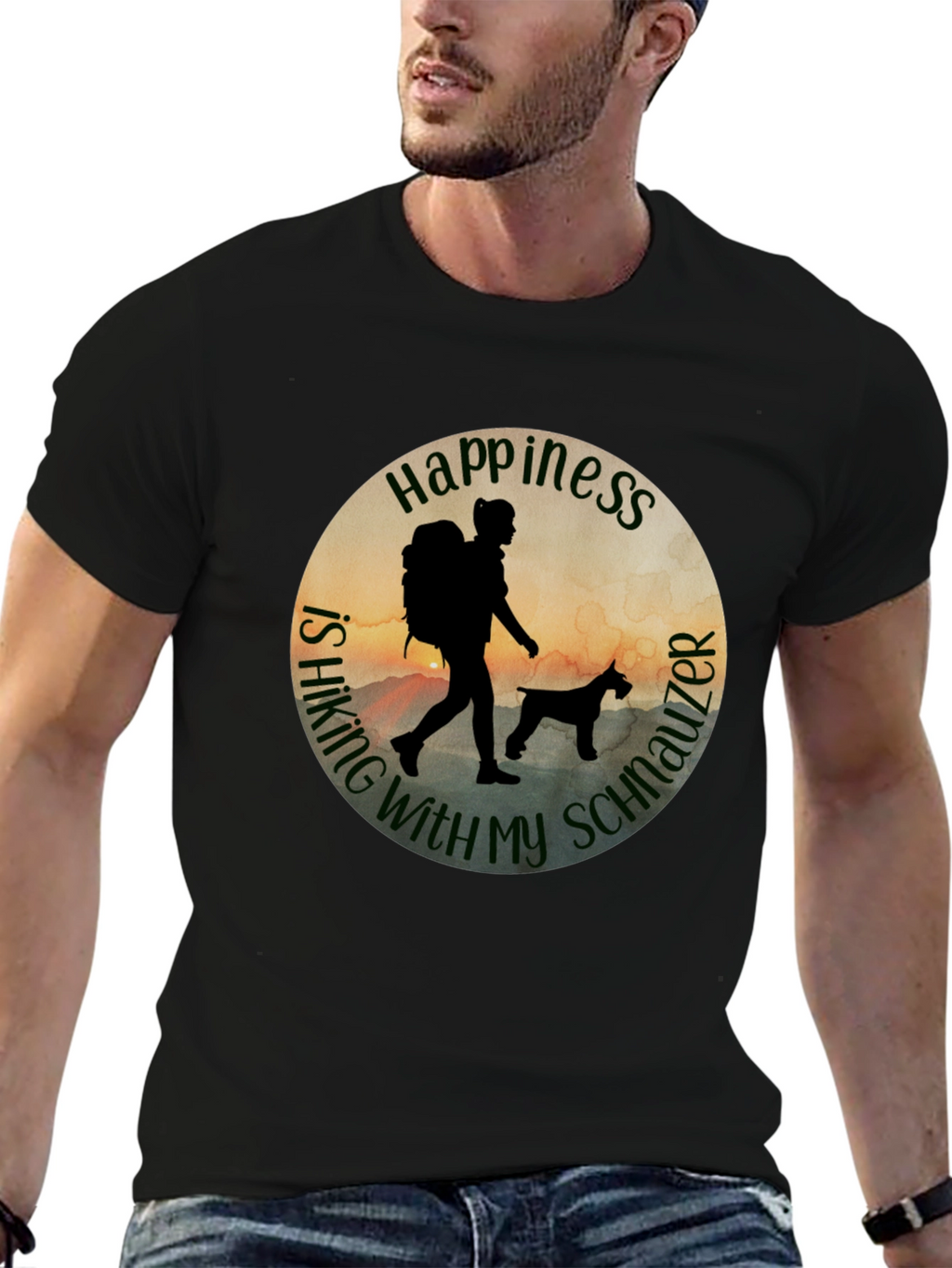 Hiking With My Schnauzer T-Shirt