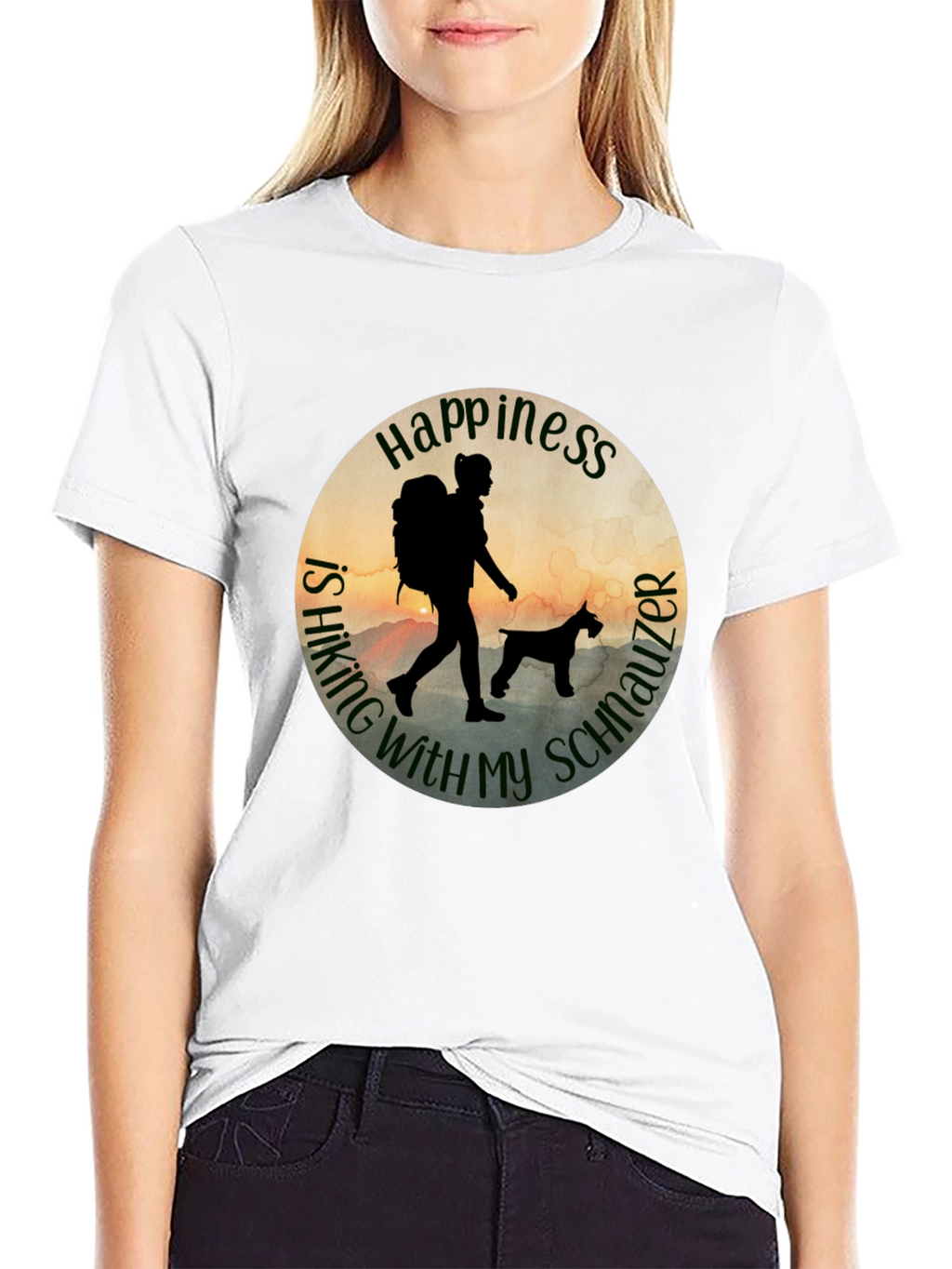 Hiking With My Schnauzer T-Shirt