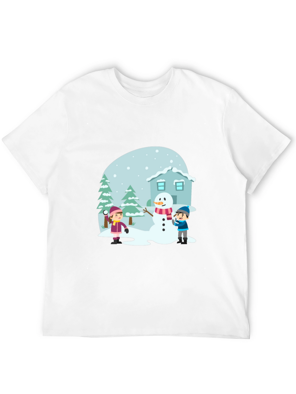 Winter Scene Black T-Shirt