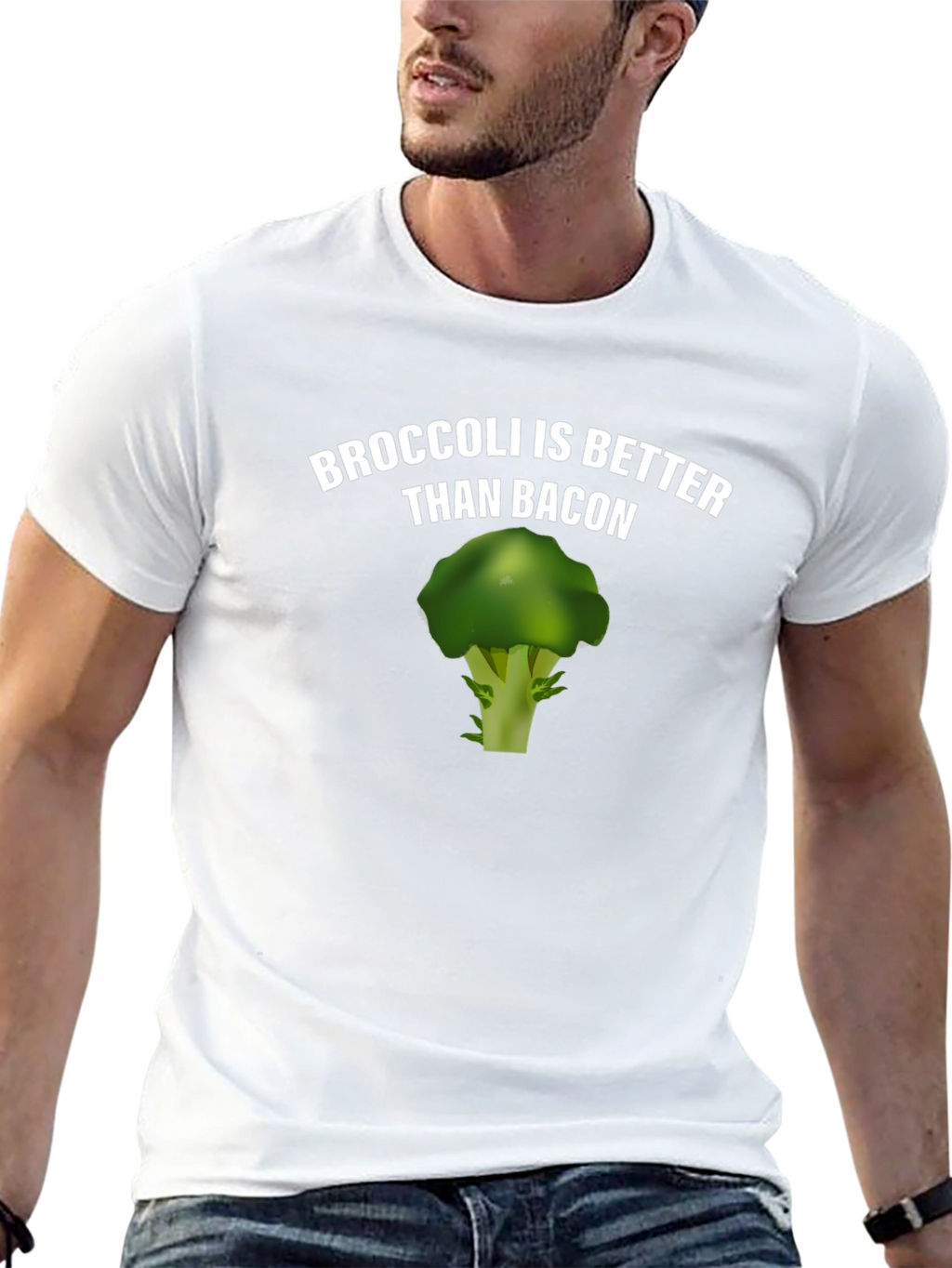 Broccoli is Better Than Bacon Novelty T-Shirt