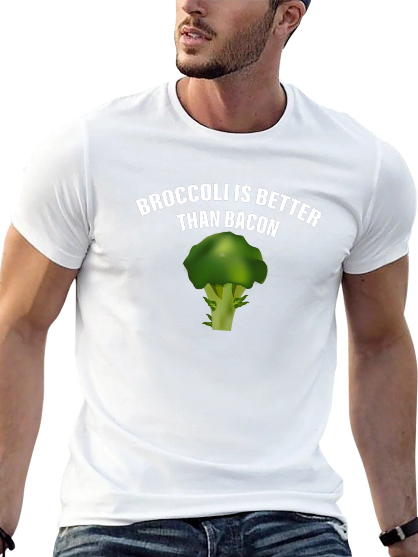 Broccoli is Better Than Bacon Novelty T-Shirt