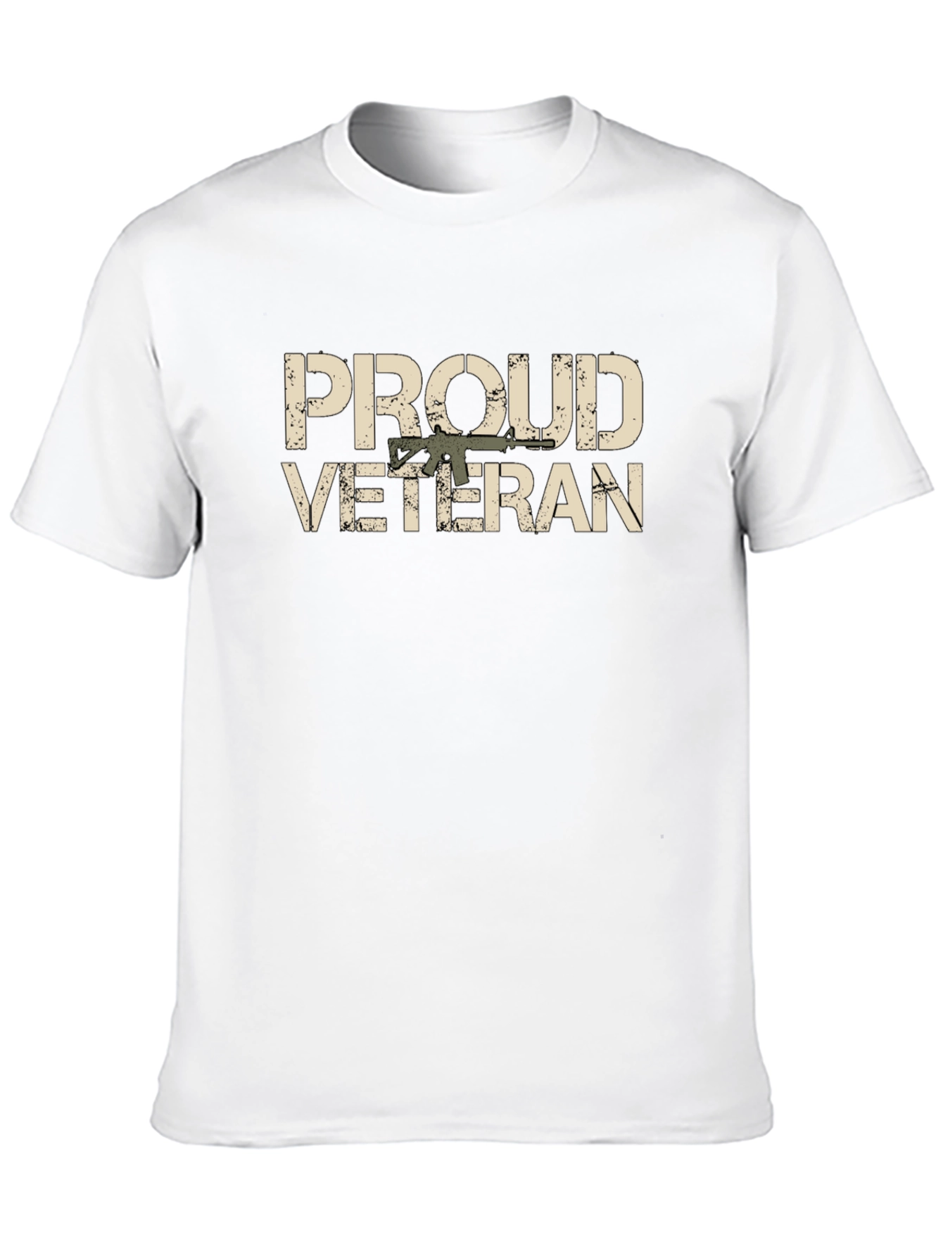 Proud Veteran Graphic Tee - Black