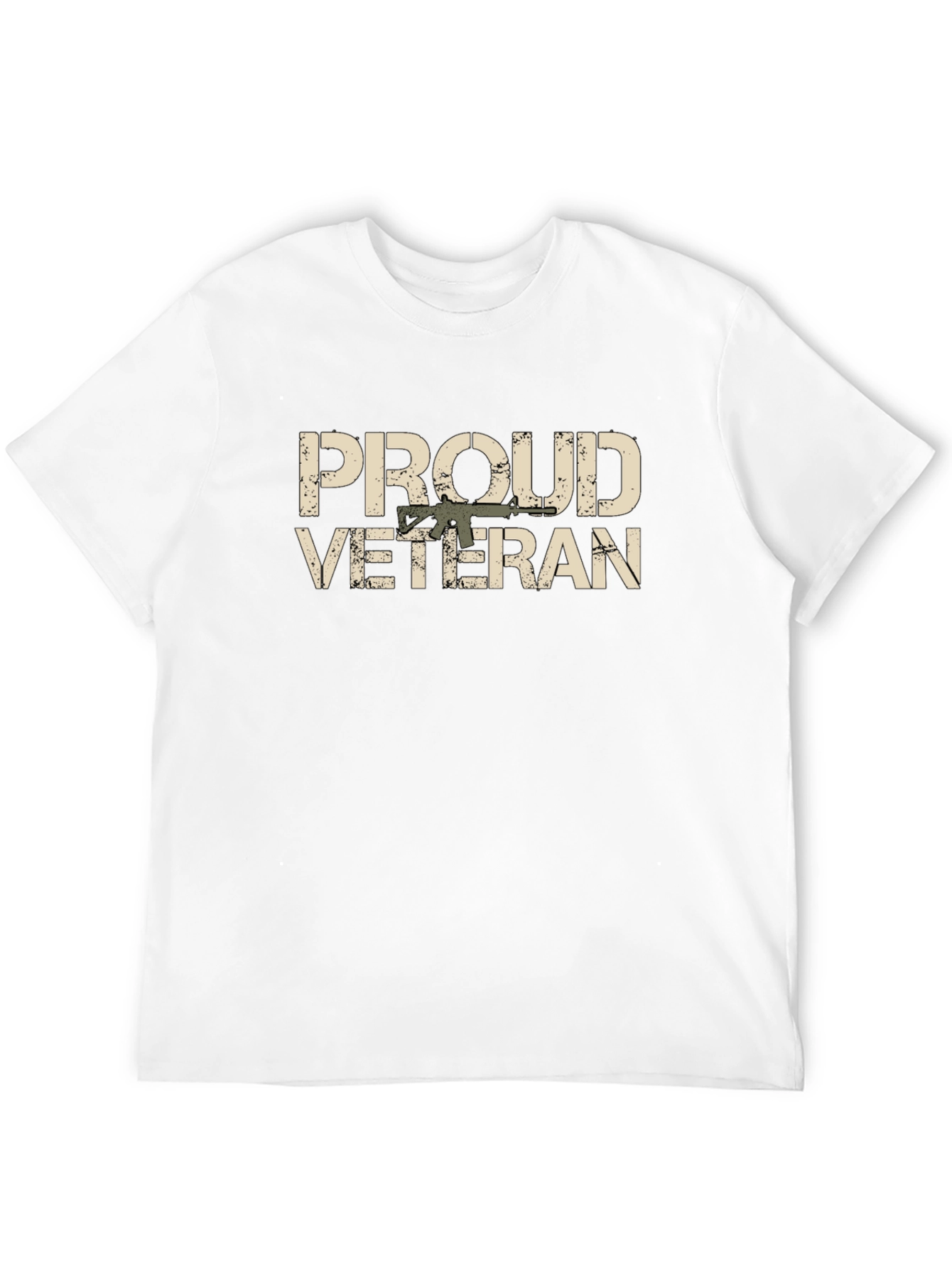 Proud Veteran Graphic Tee - Black