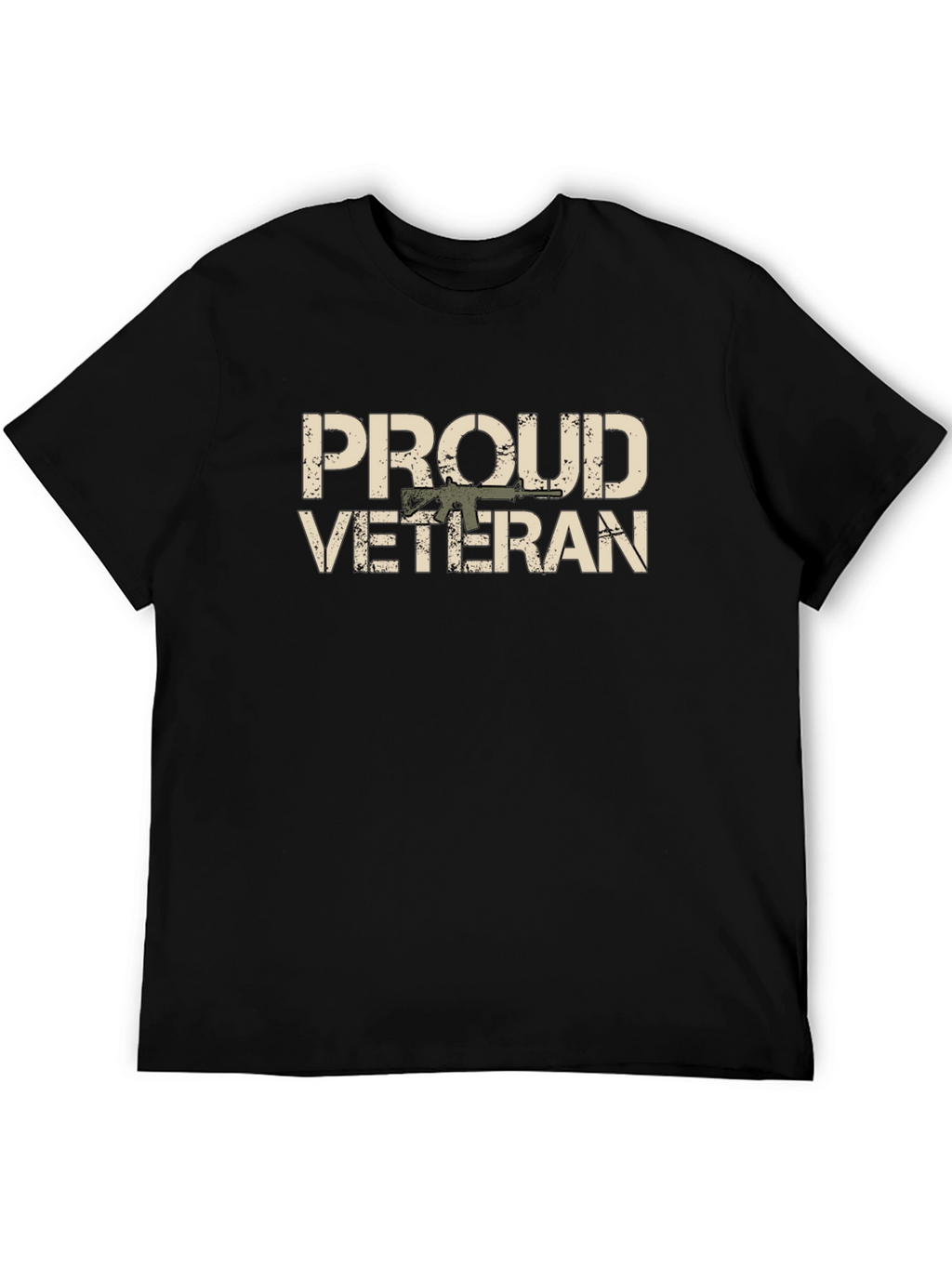 Proud Veteran Graphic Tee - Black