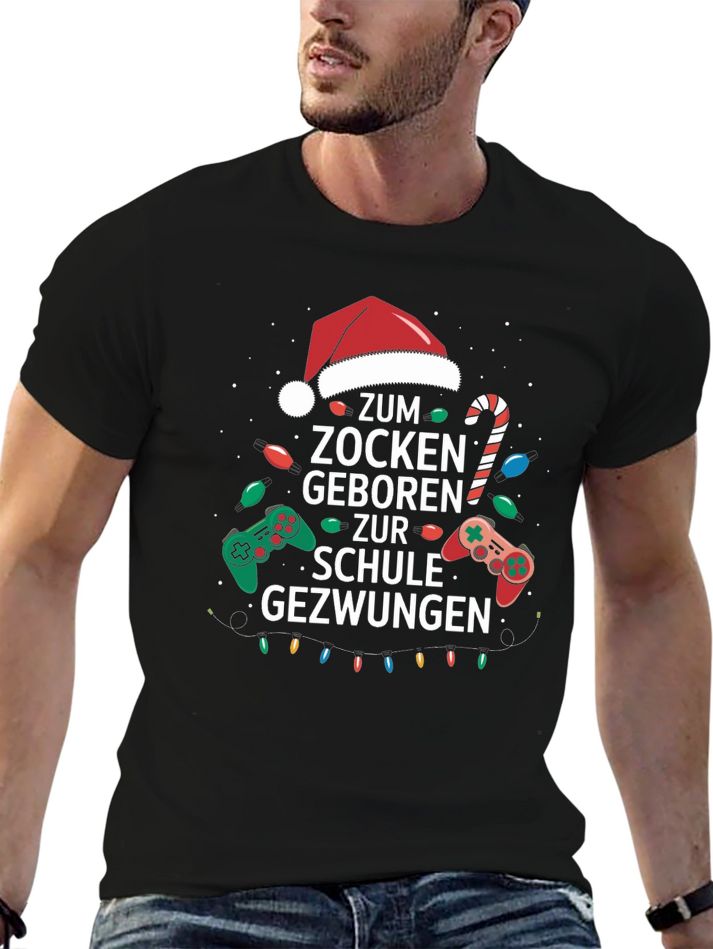 Gamer Christmas T-Shirt - Born to Game