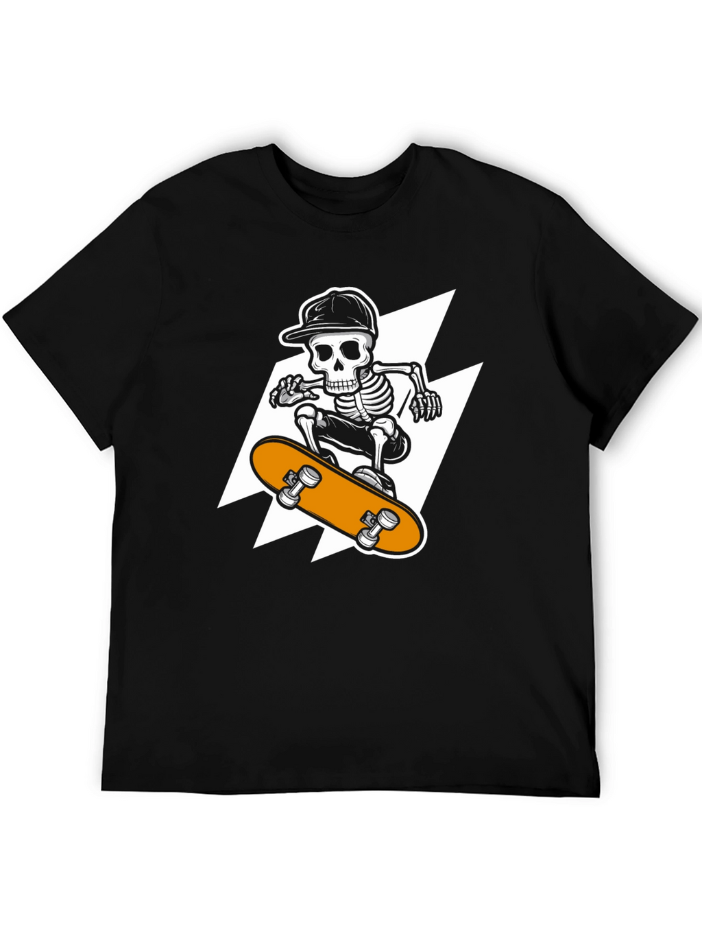 Skeleton Skateboard T-Shirt - Cool Graphic Tee