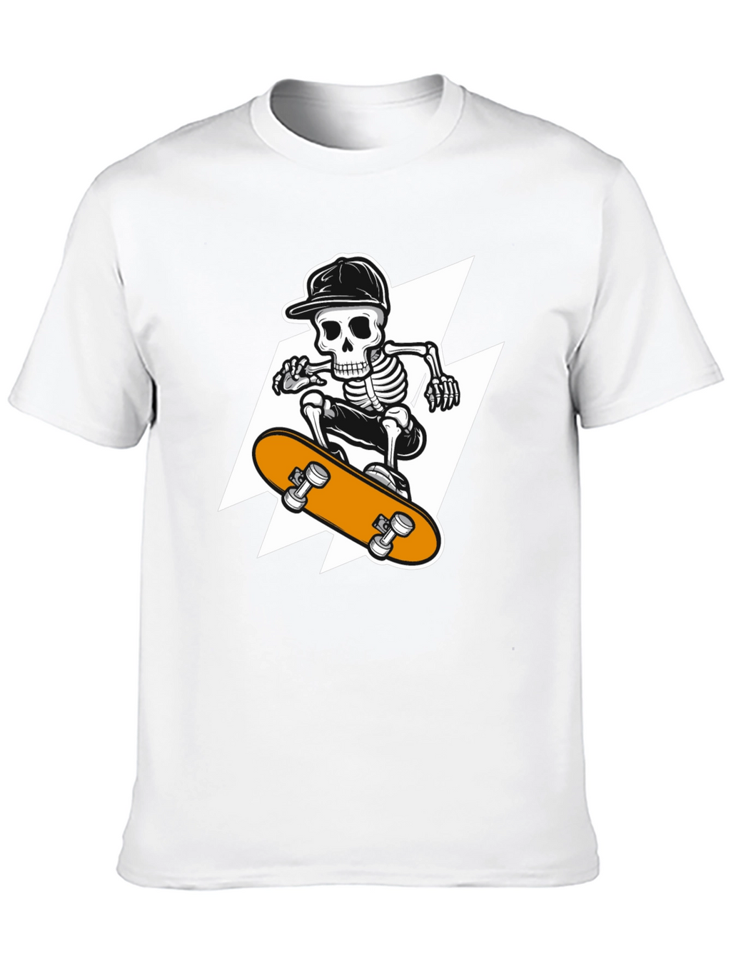 Skeleton Skateboard T-Shirt - Cool Graphic Tee