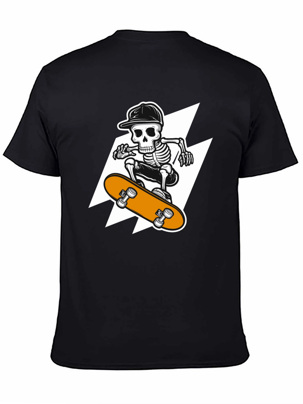 Skeleton Skateboard T-Shirt - Cool Graphic Tee