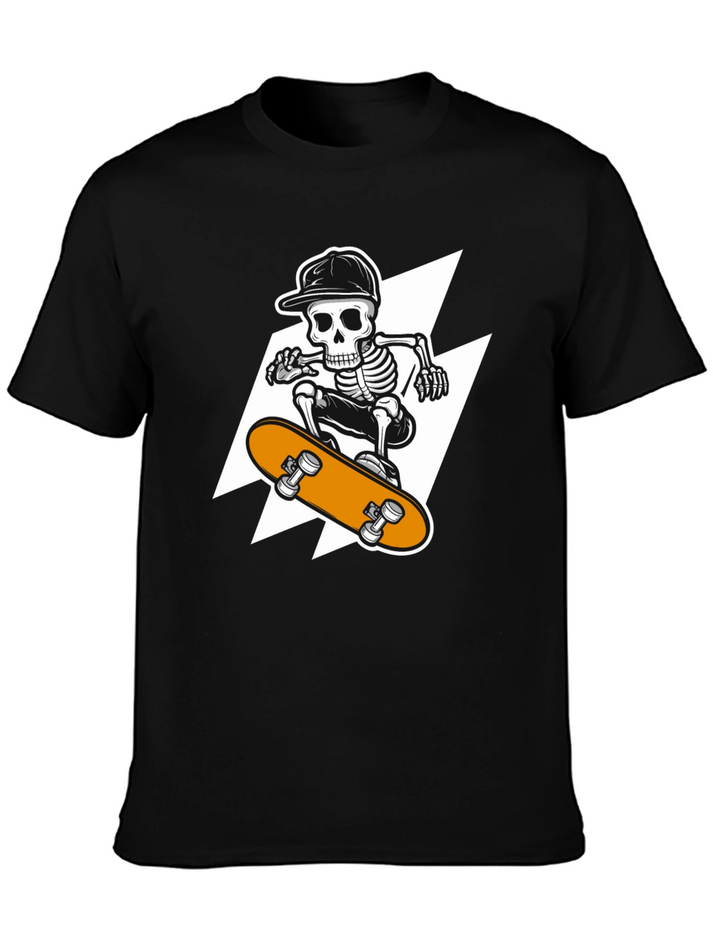 Skeleton Skateboard T-Shirt - Cool Graphic Tee