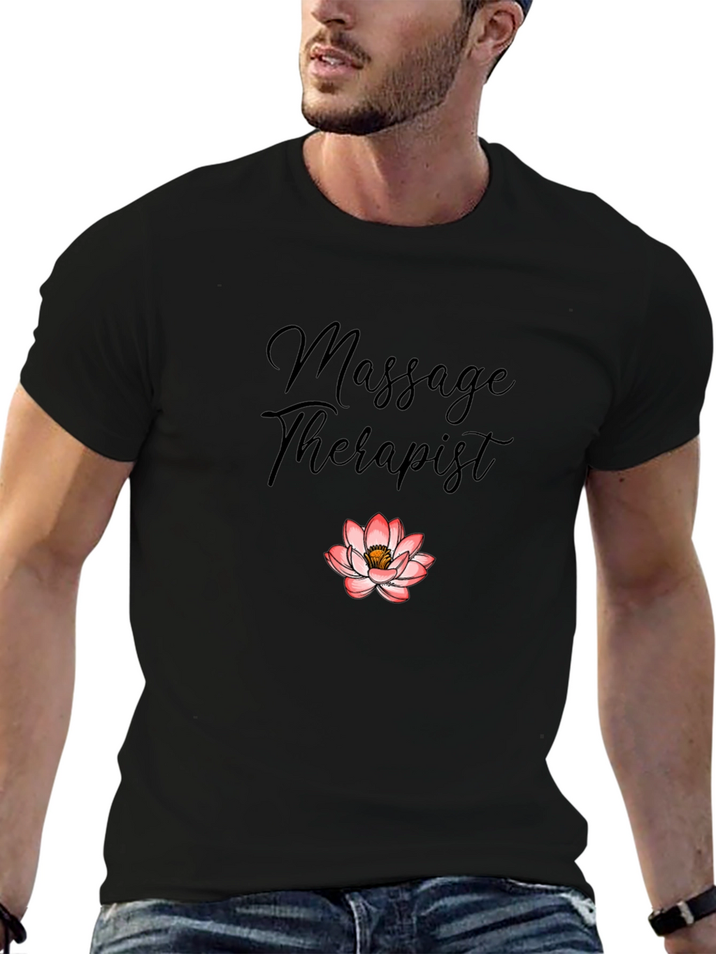 Massage Therapist Lotus Graphic T-Shirt