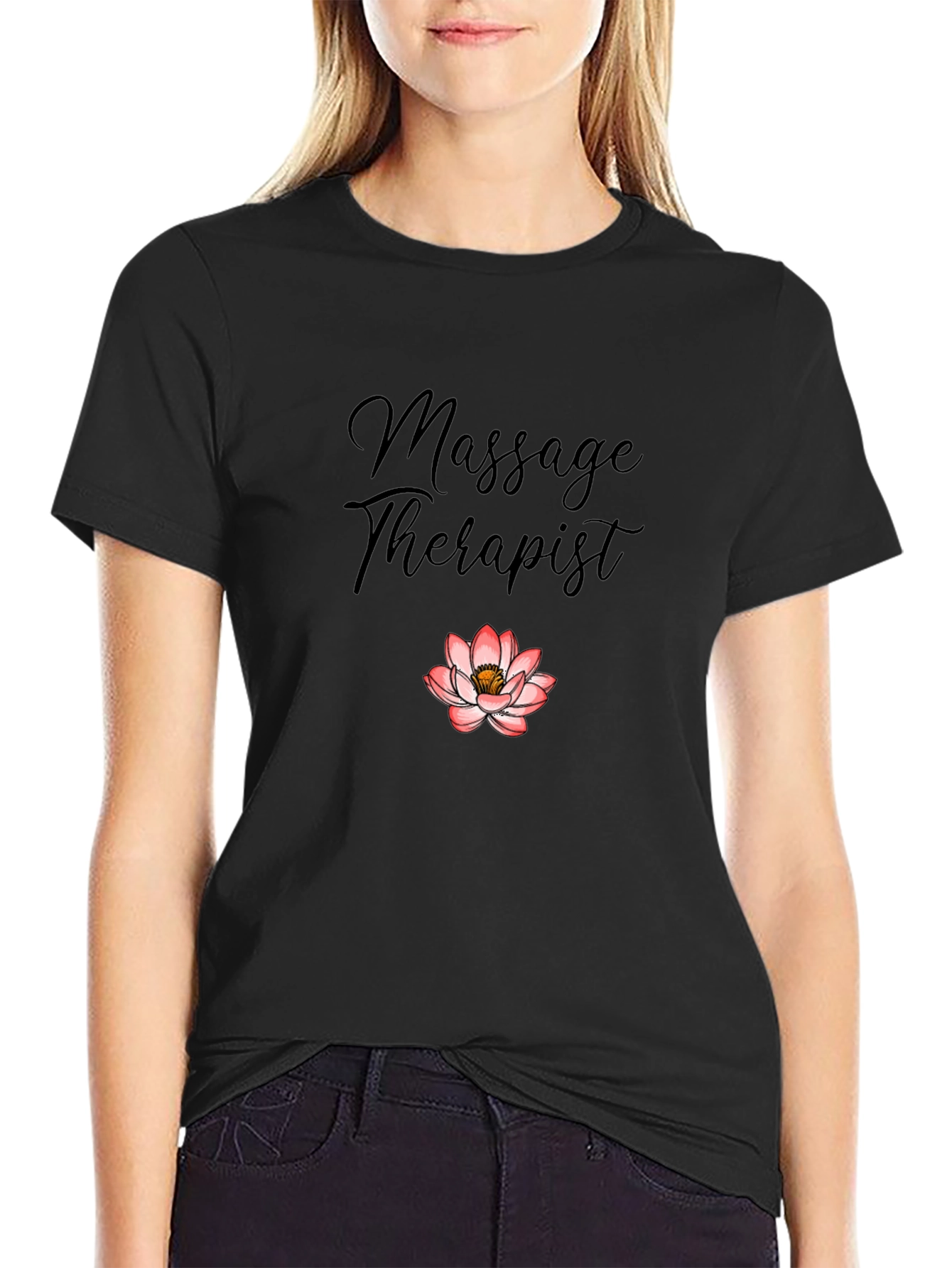 Massage Therapist Lotus Graphic T-Shirt