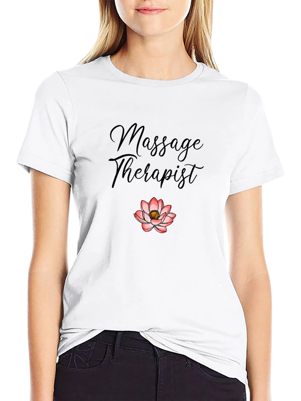 Massage Therapist Lotus Graphic T-Shirt