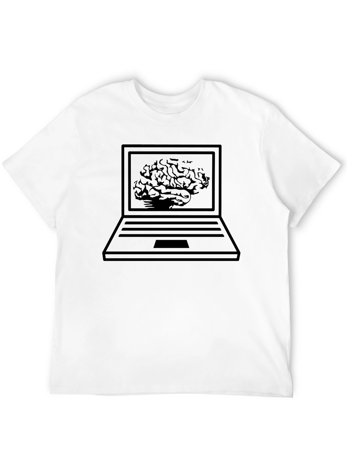 Brainy Laptop T-Shirt - Intelligent Design
