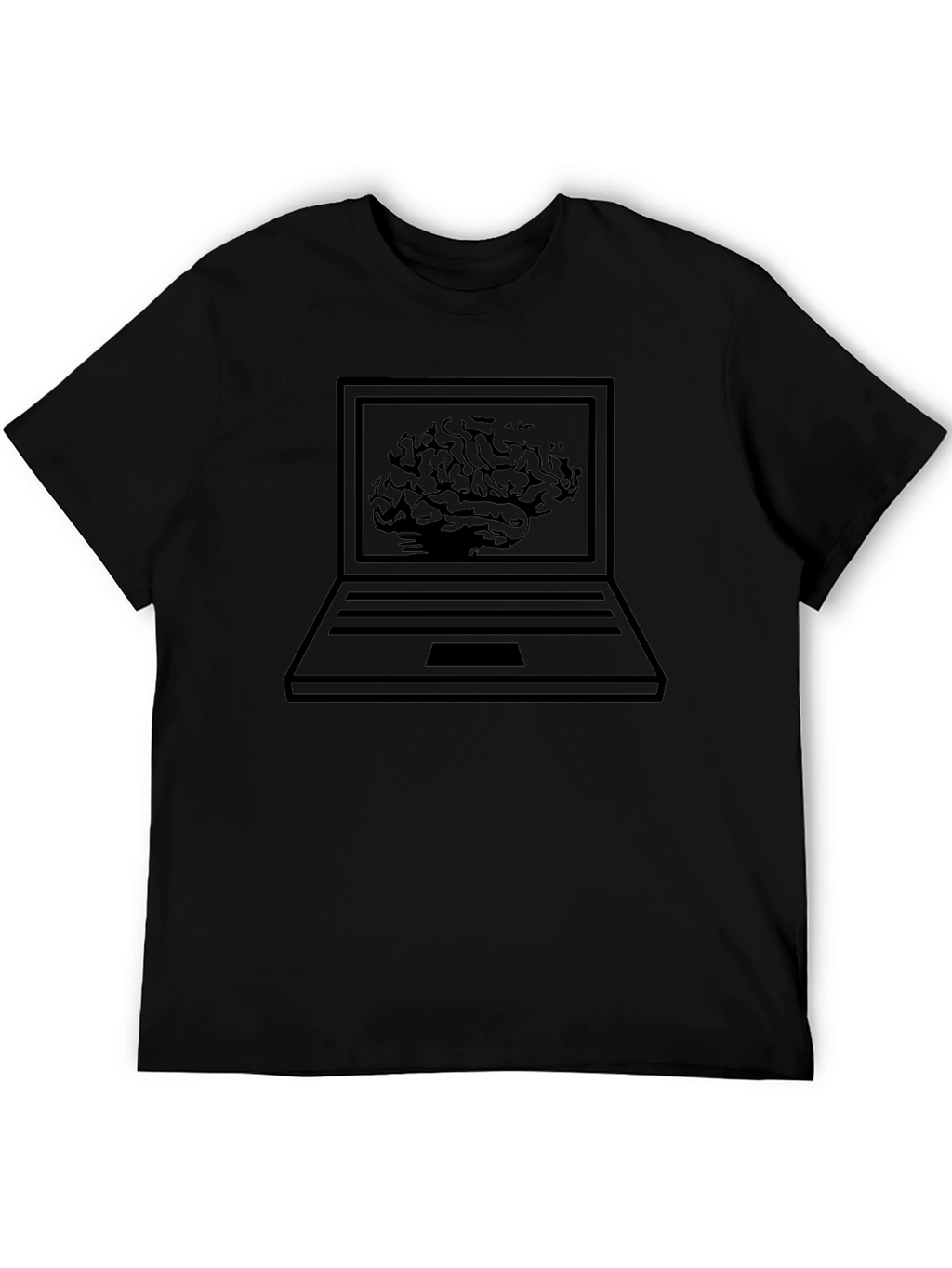 Brainy Laptop T-Shirt - Intelligent Design