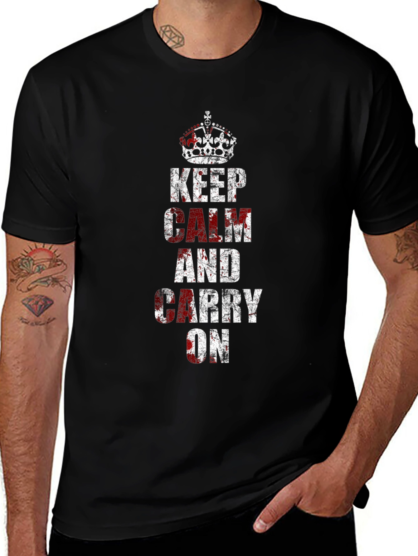 Keep Calm Novelty Graphic T-Shirt