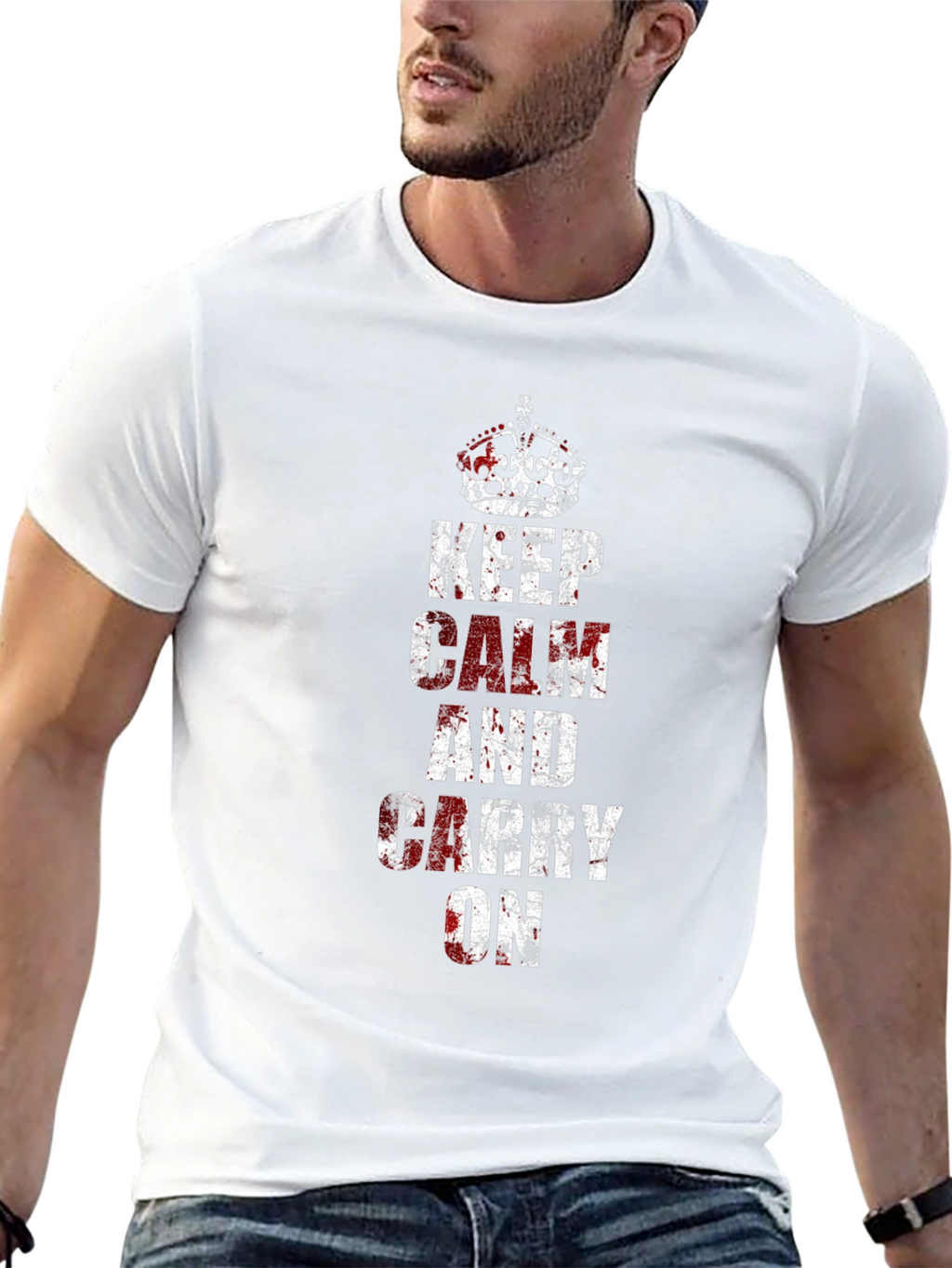 Keep Calm Novelty Graphic T-Shirt
