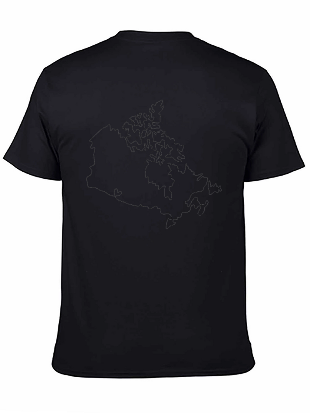 Canada Outline Black T-Shirt