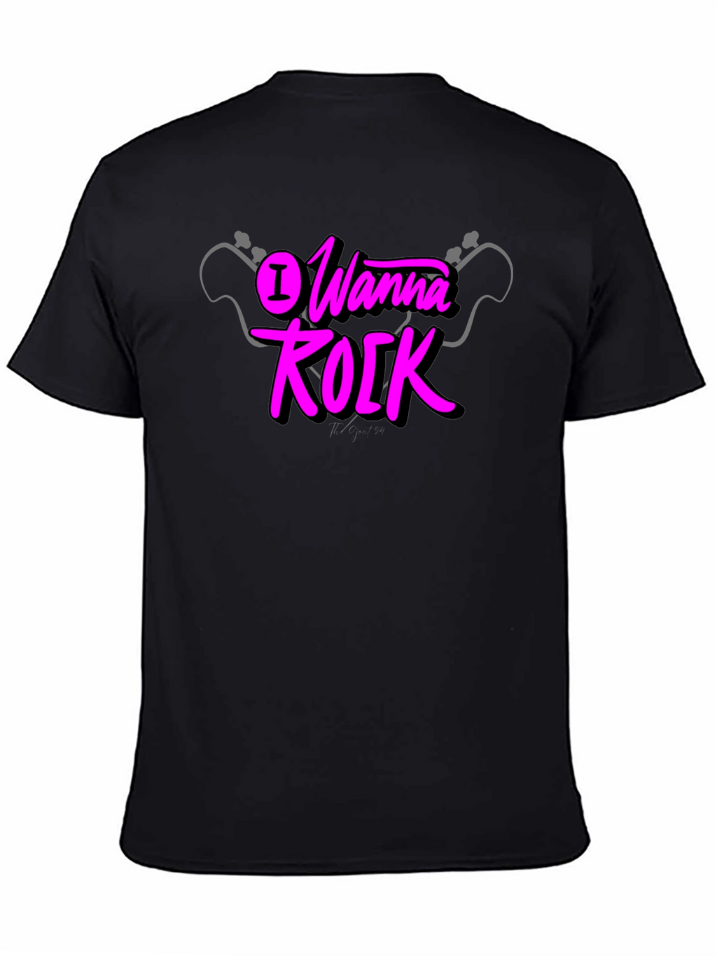 I Wanna Rock Graphic Black T-Shirt