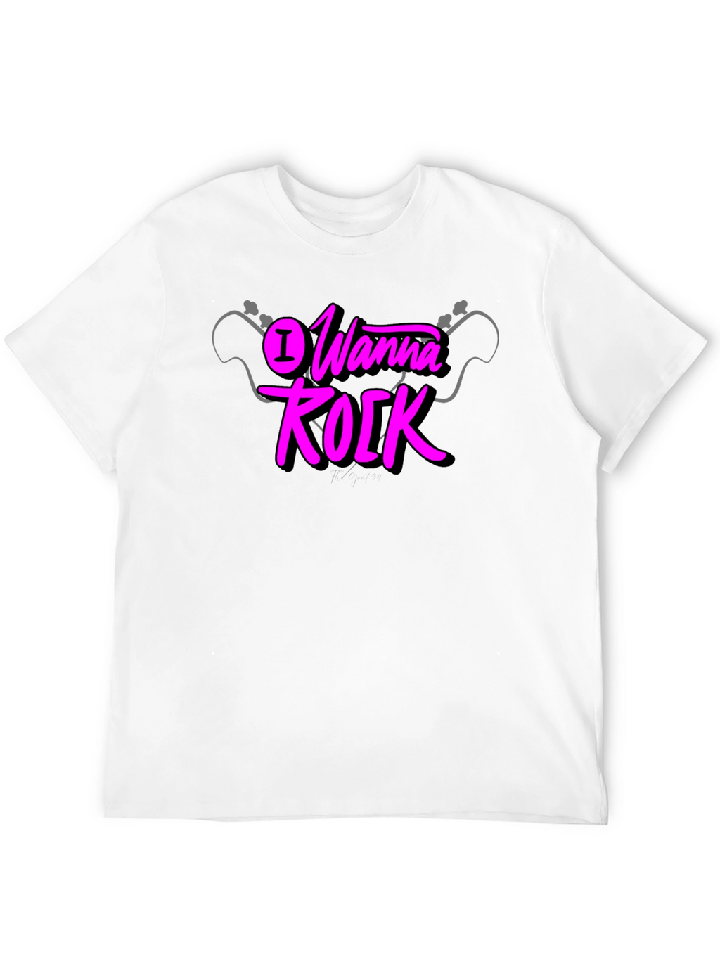 I Wanna Rock Graphic Black T-Shirt