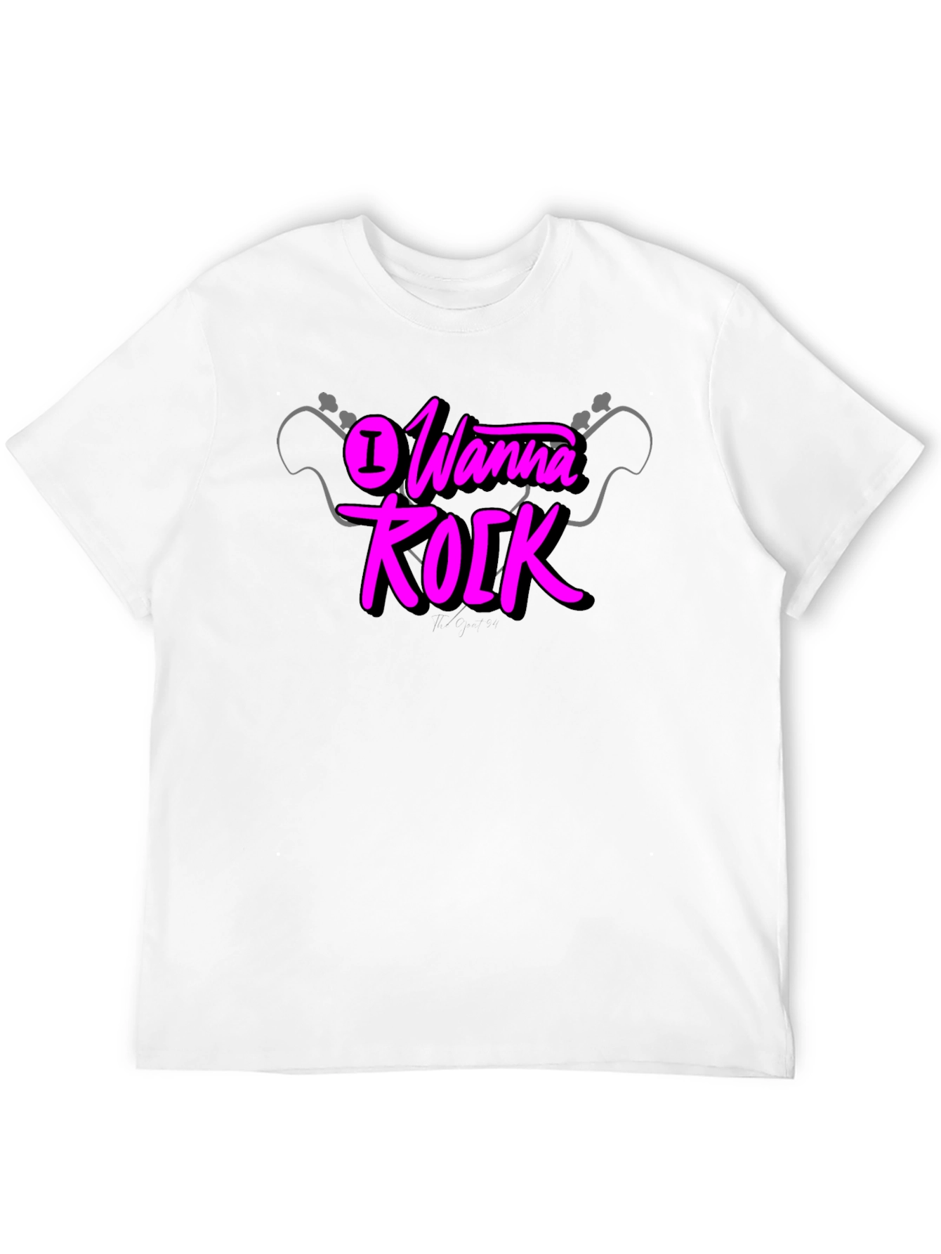 I Wanna Rock Graphic Black T-Shirt