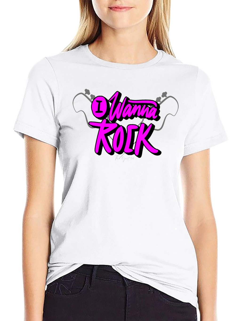 I Wanna Rock Graphic Black T-Shirt