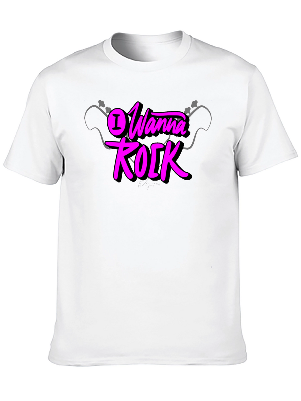 I Wanna Rock Graphic Black T-Shirt