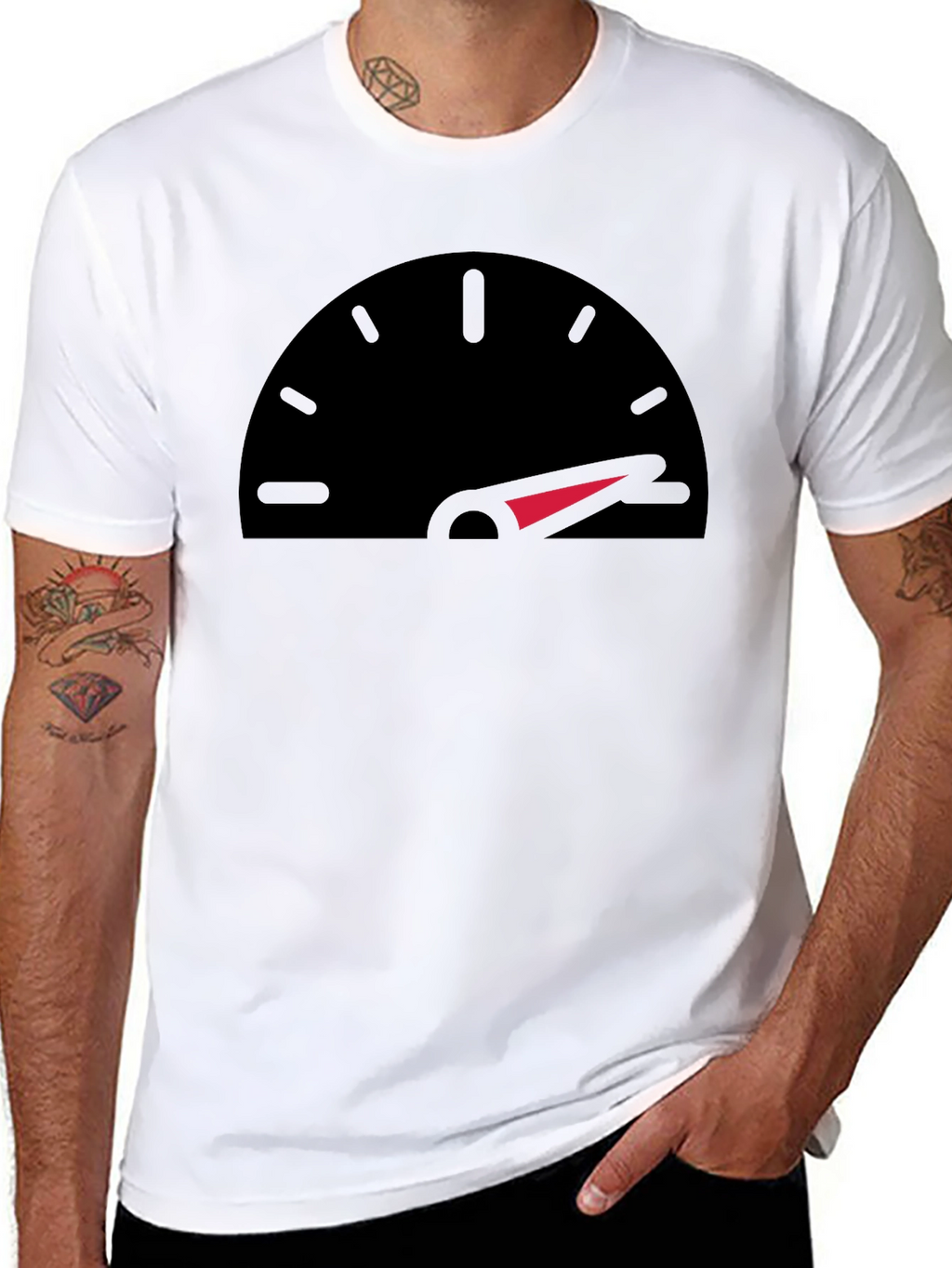 Speedometer Graphic Black T-Shirt