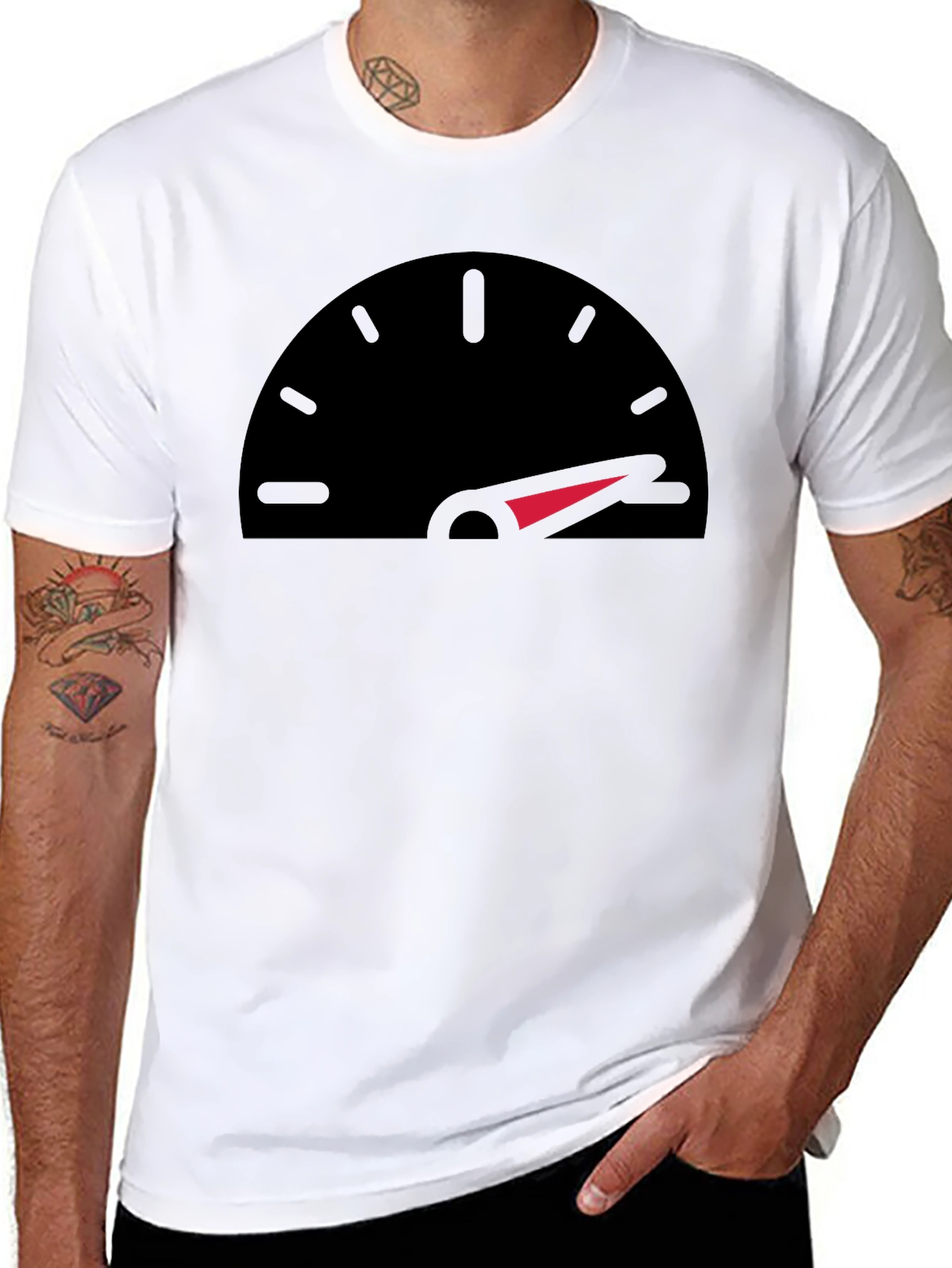 Speedometer Graphic Black T-Shirt