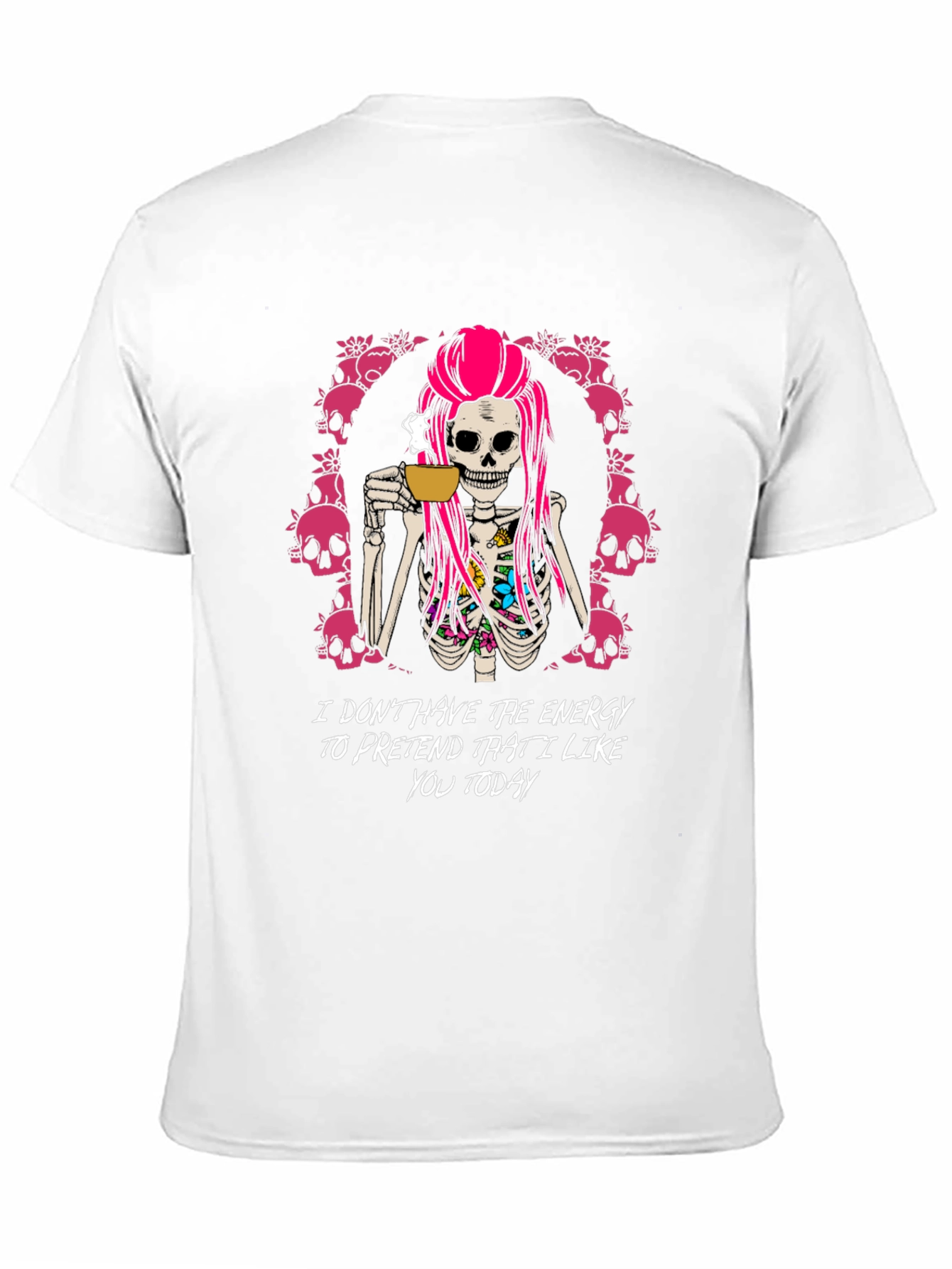Sarcastic Skeleton Coffee T-Shirt