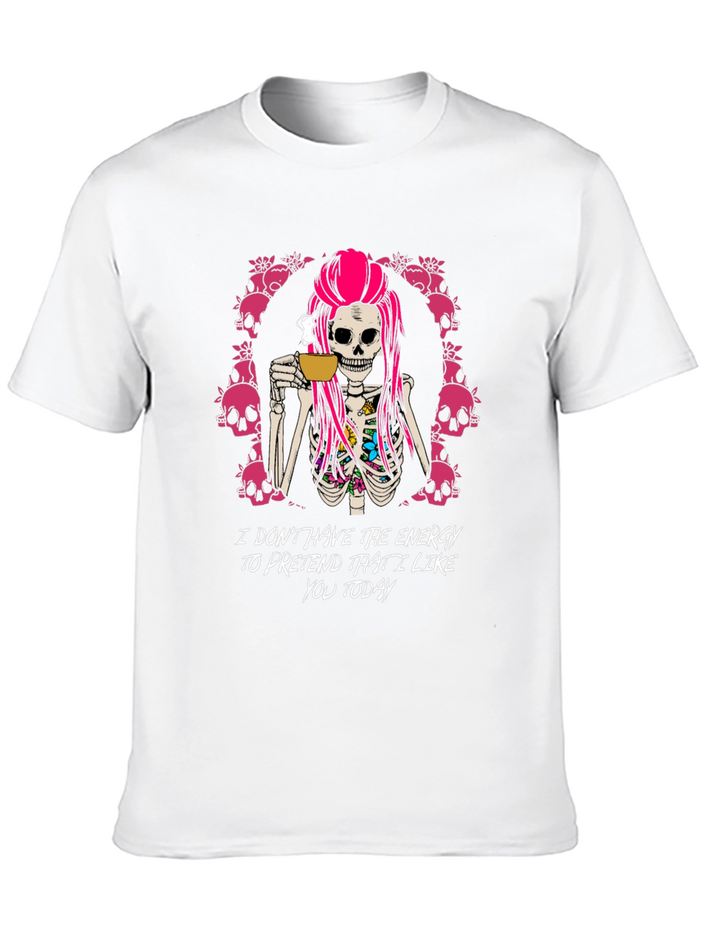 Sarcastic Skeleton Coffee T-Shirt