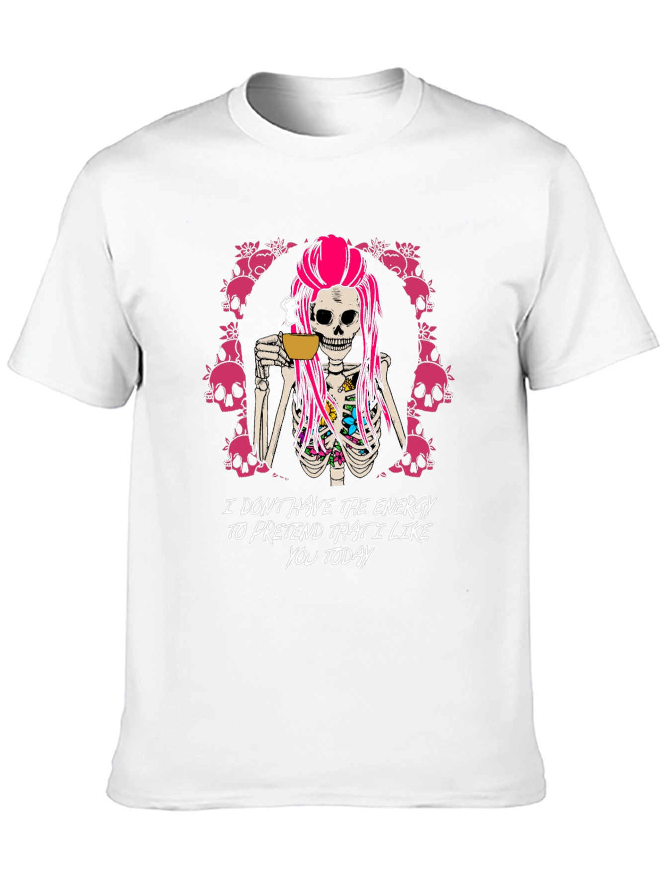 Sarcastic Skeleton Coffee T-Shirt