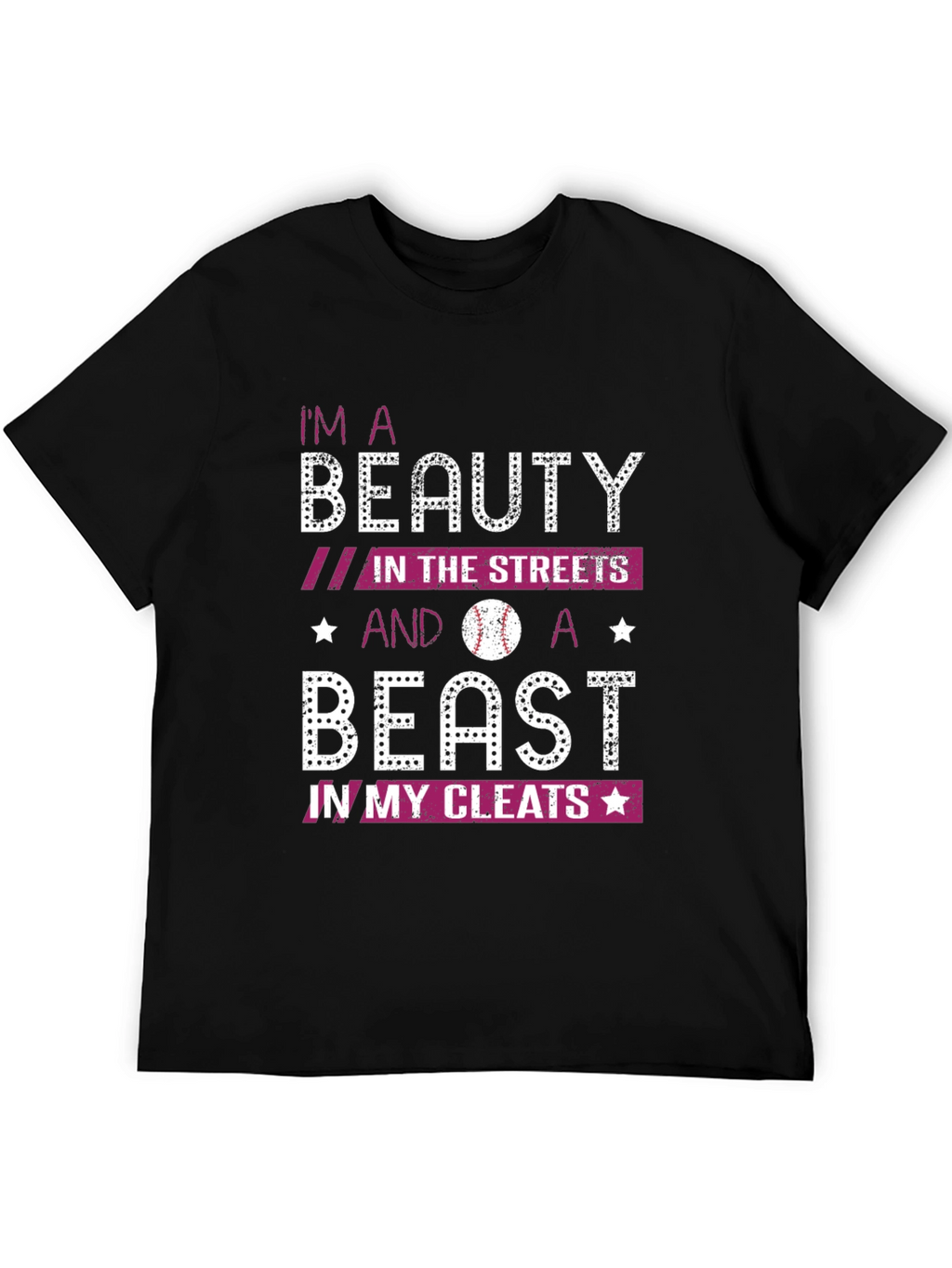 Beauty and Beast Baseball Graphic Tee