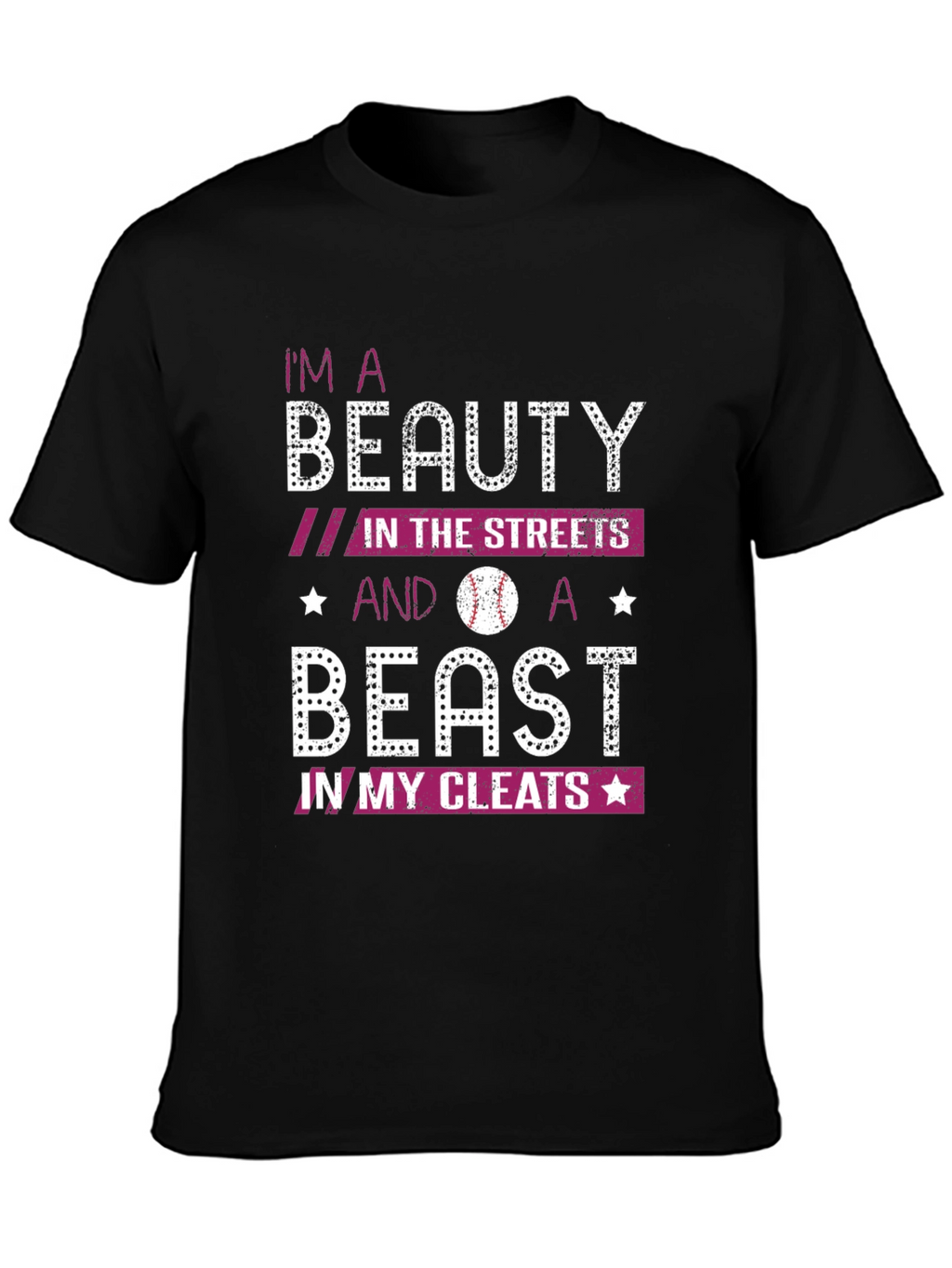 Beauty and Beast Baseball Graphic Tee