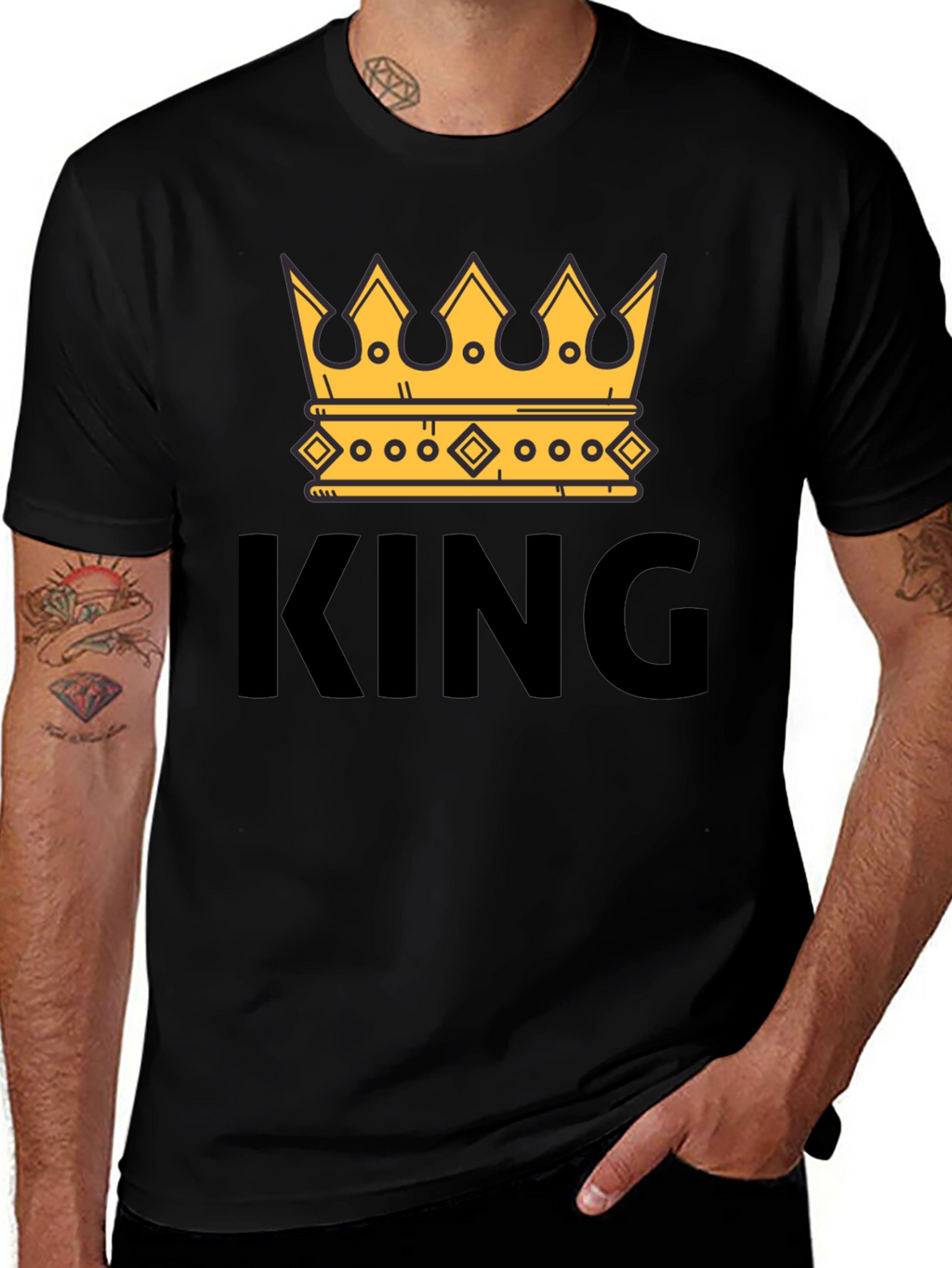 King Crown Graphic T-Shirt - Trendy Mens Tee