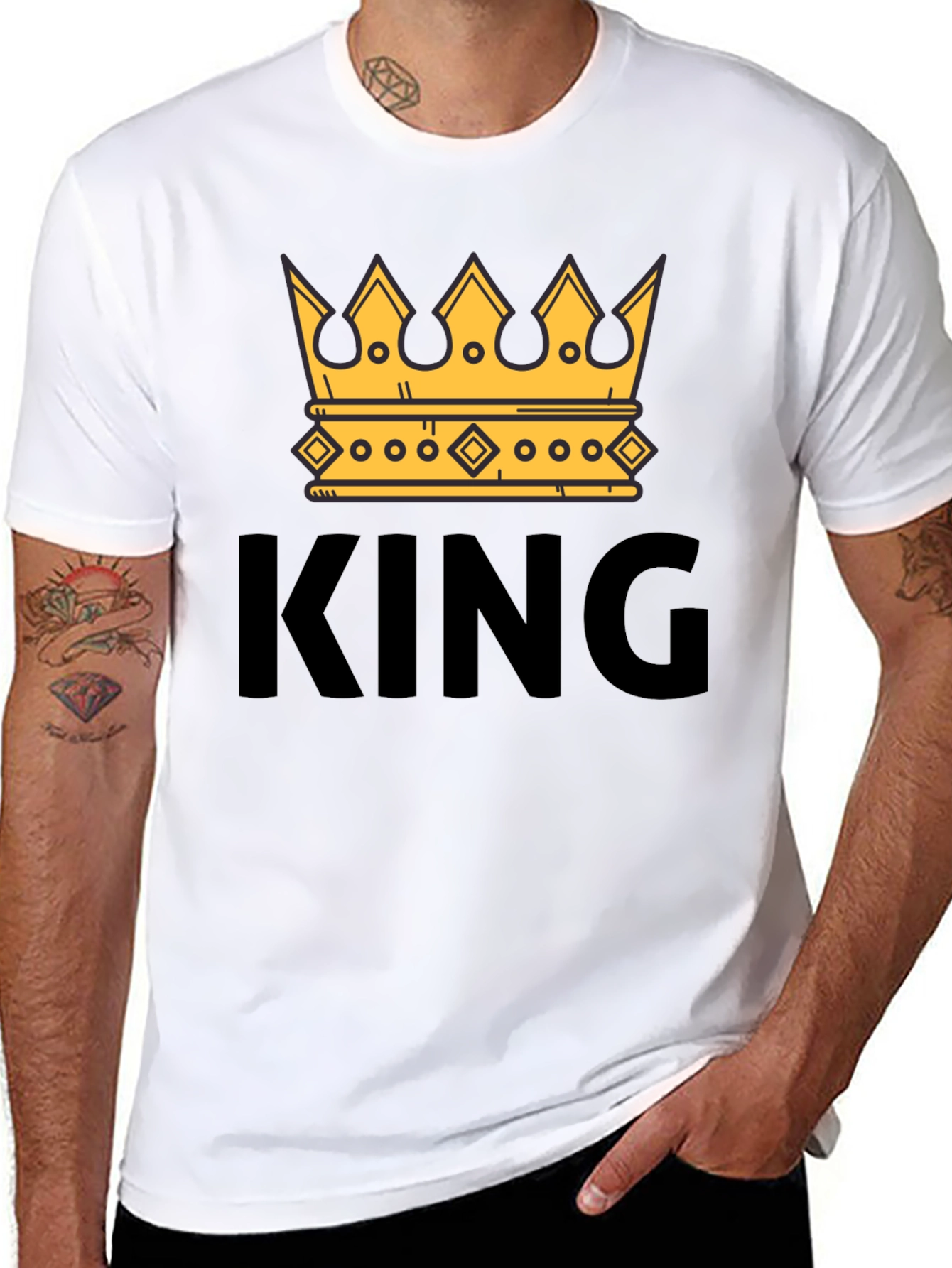 King Crown Graphic T-Shirt - Trendy Mens Tee