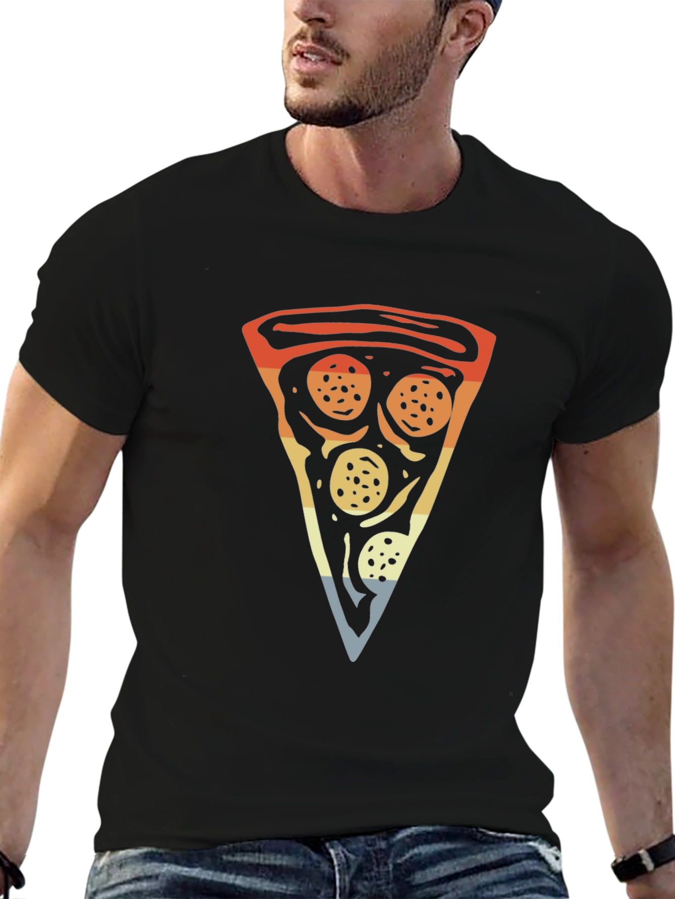 Pizza Slice Graphic T-Shirt - Retro Style
