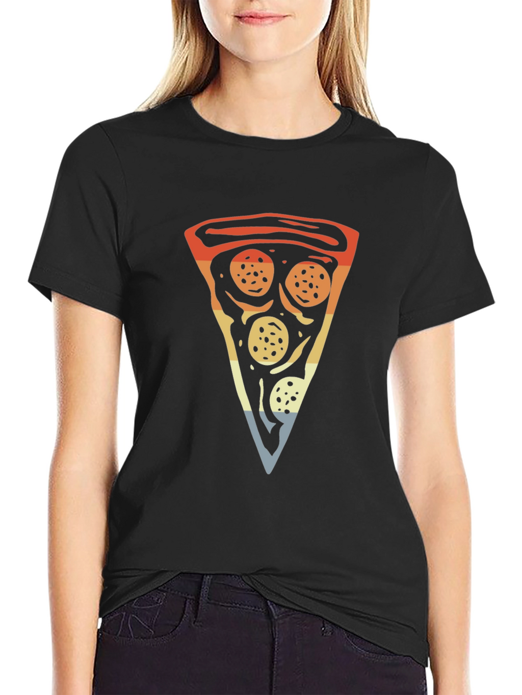 Pizza Slice Graphic T-Shirt - Retro Style