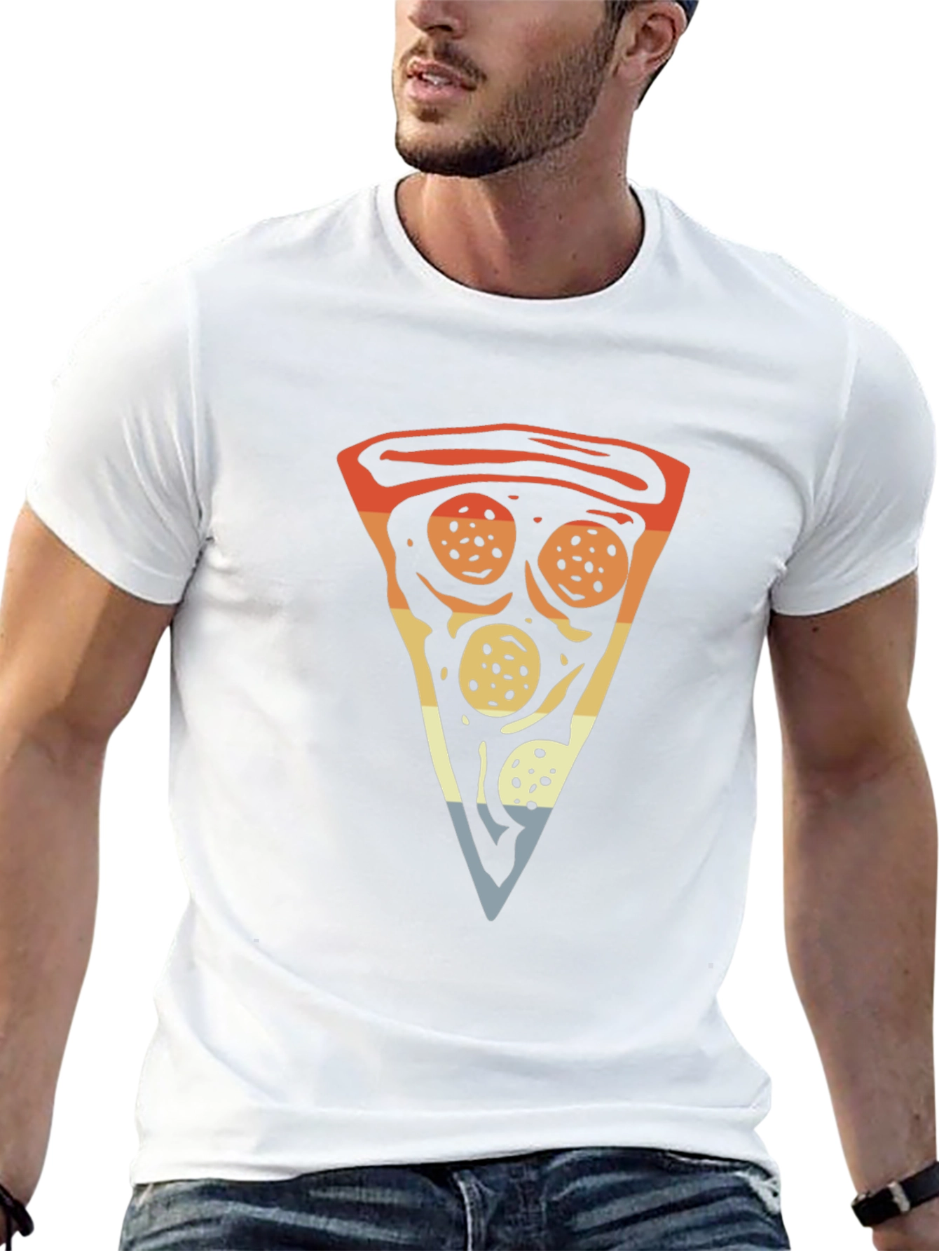 Pizza Slice Graphic T-Shirt - Retro Style