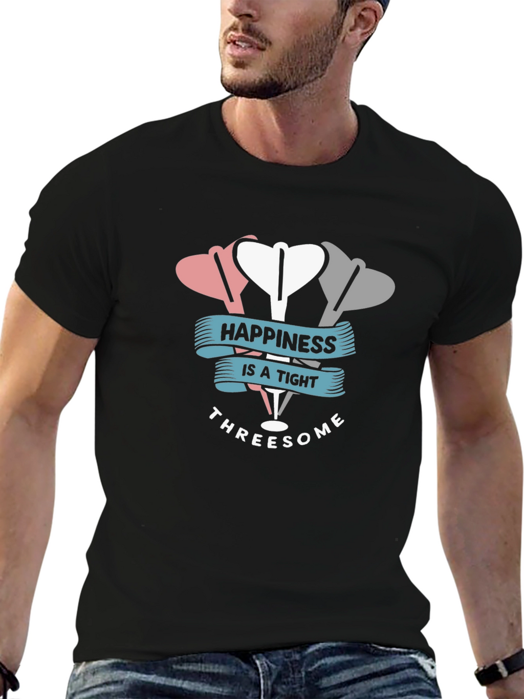 Happiness Threesome Dart T-Shirt