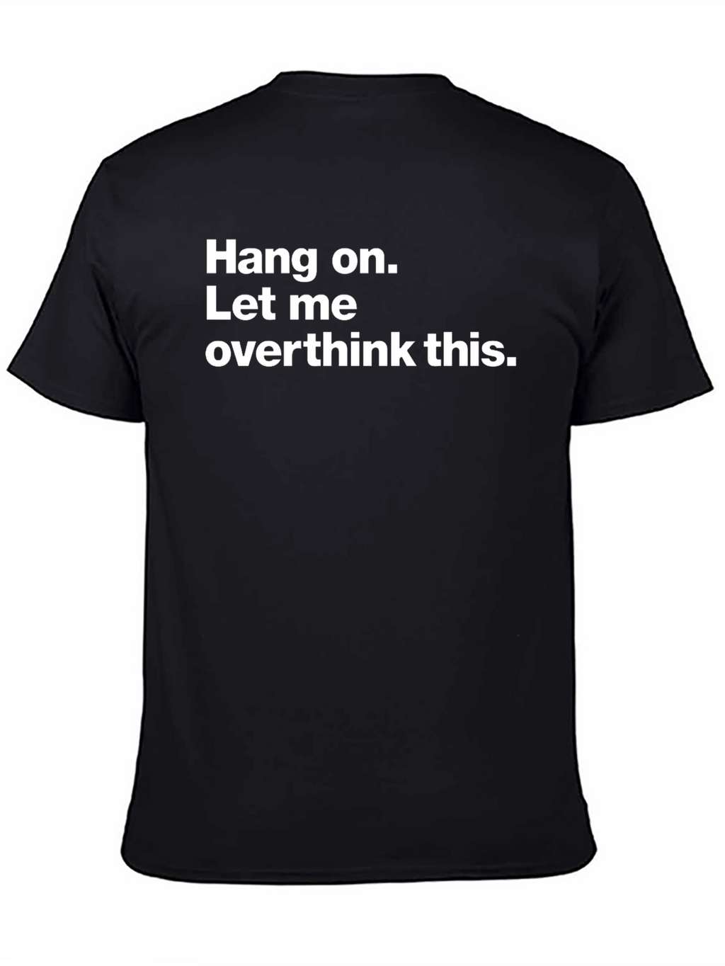 Funny Overthinker Black Cotton T-Shirt
