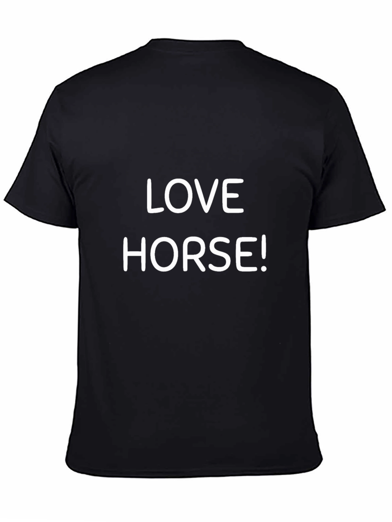 Love Horse! Graphic Tee - Black Cotton T-Shirt