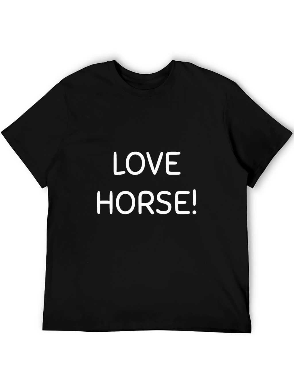 Love Horse! Graphic Tee - Black Cotton T-Shirt