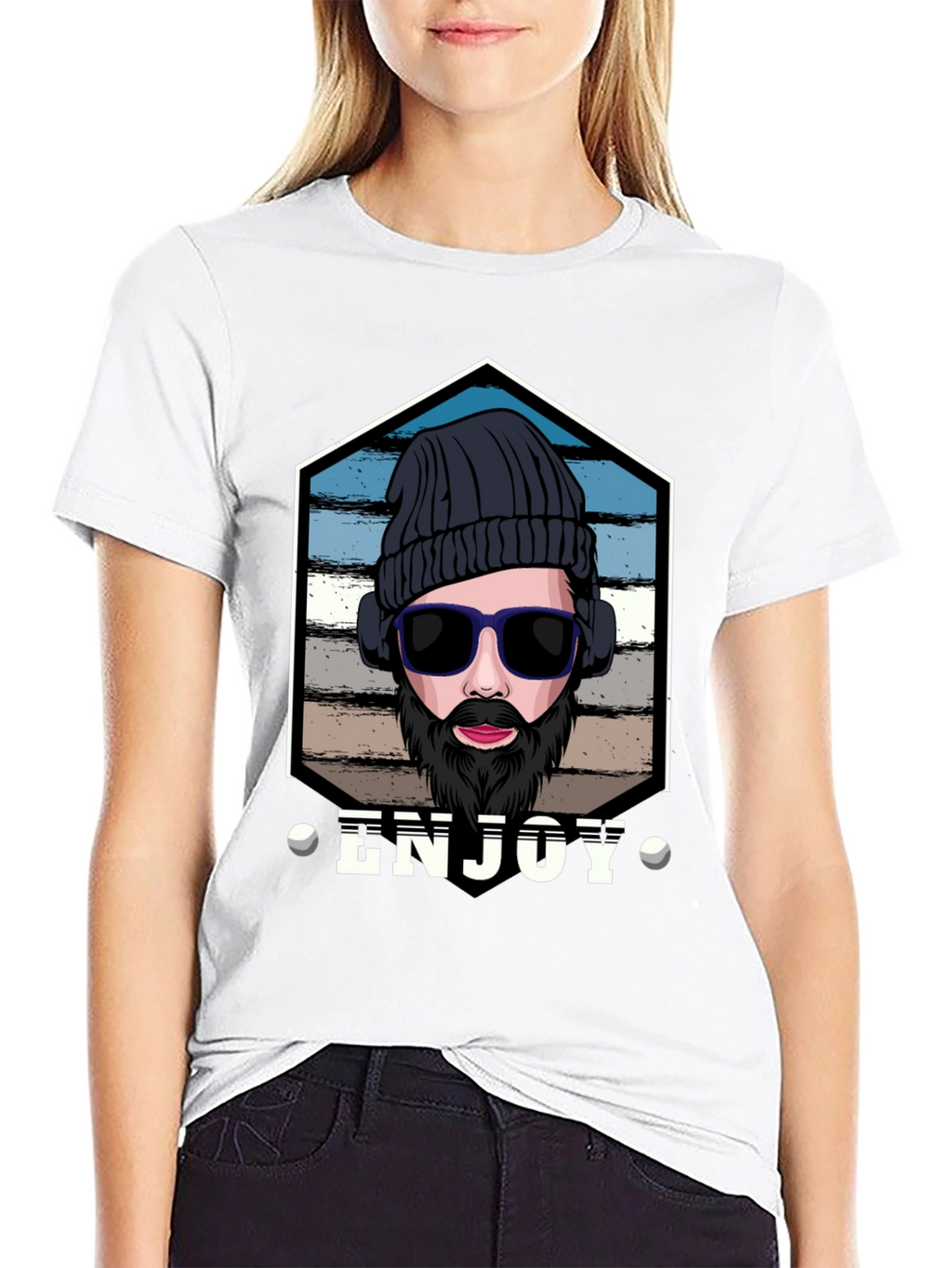 Enjoy Graphic Tee: Hipster Style